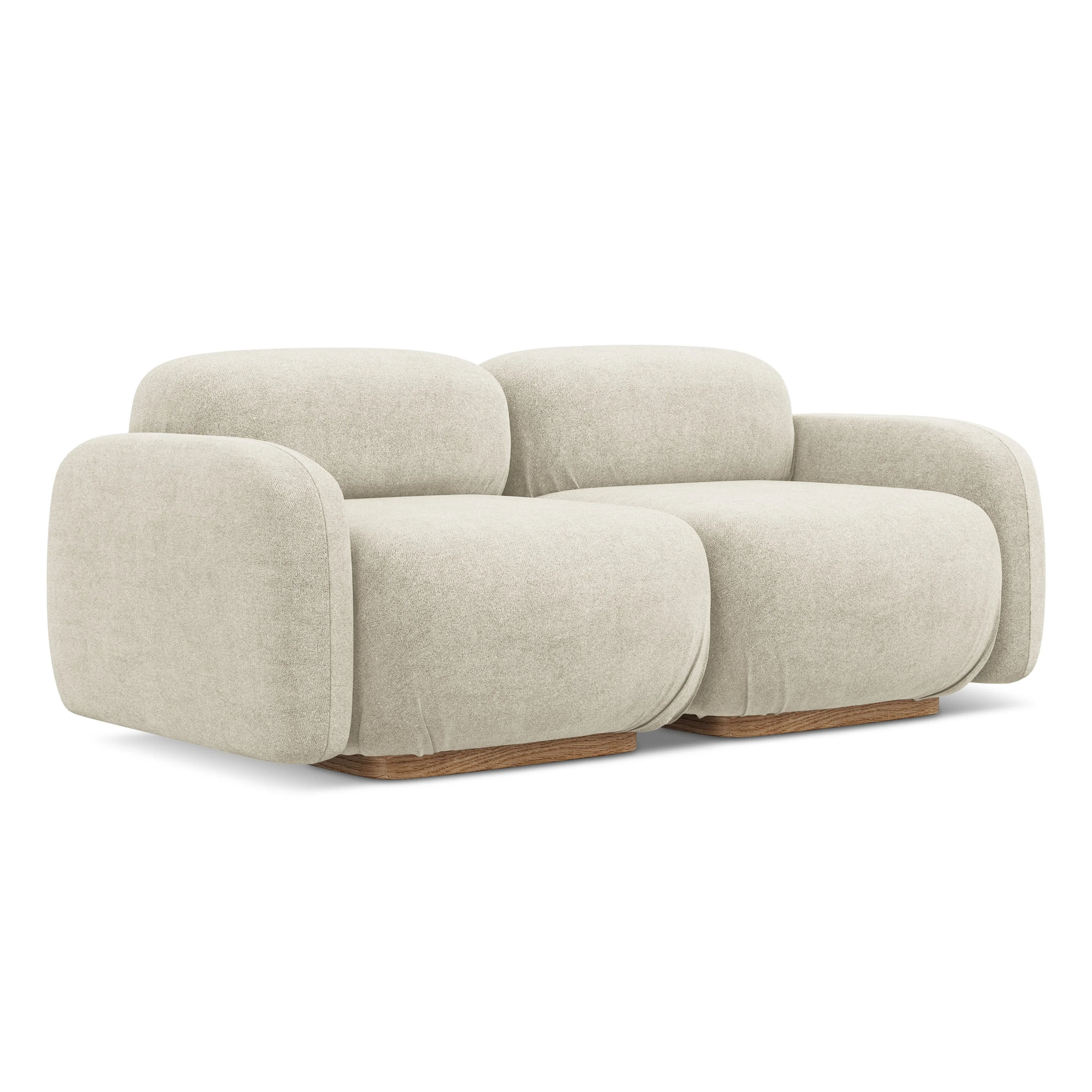 Sofa modułowa 3-osobowa AILANI jasnobeżowy boucle
