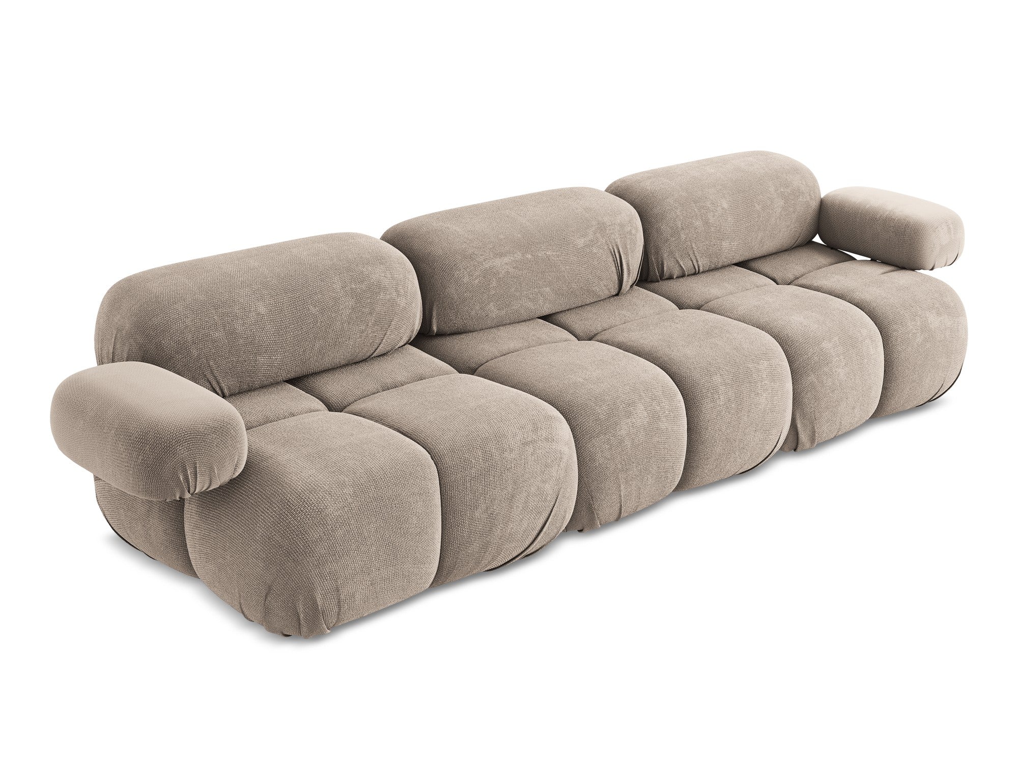 Sofa modułowa 3-osobowa LOKUA ciemnobeżowy szenil - Image 5