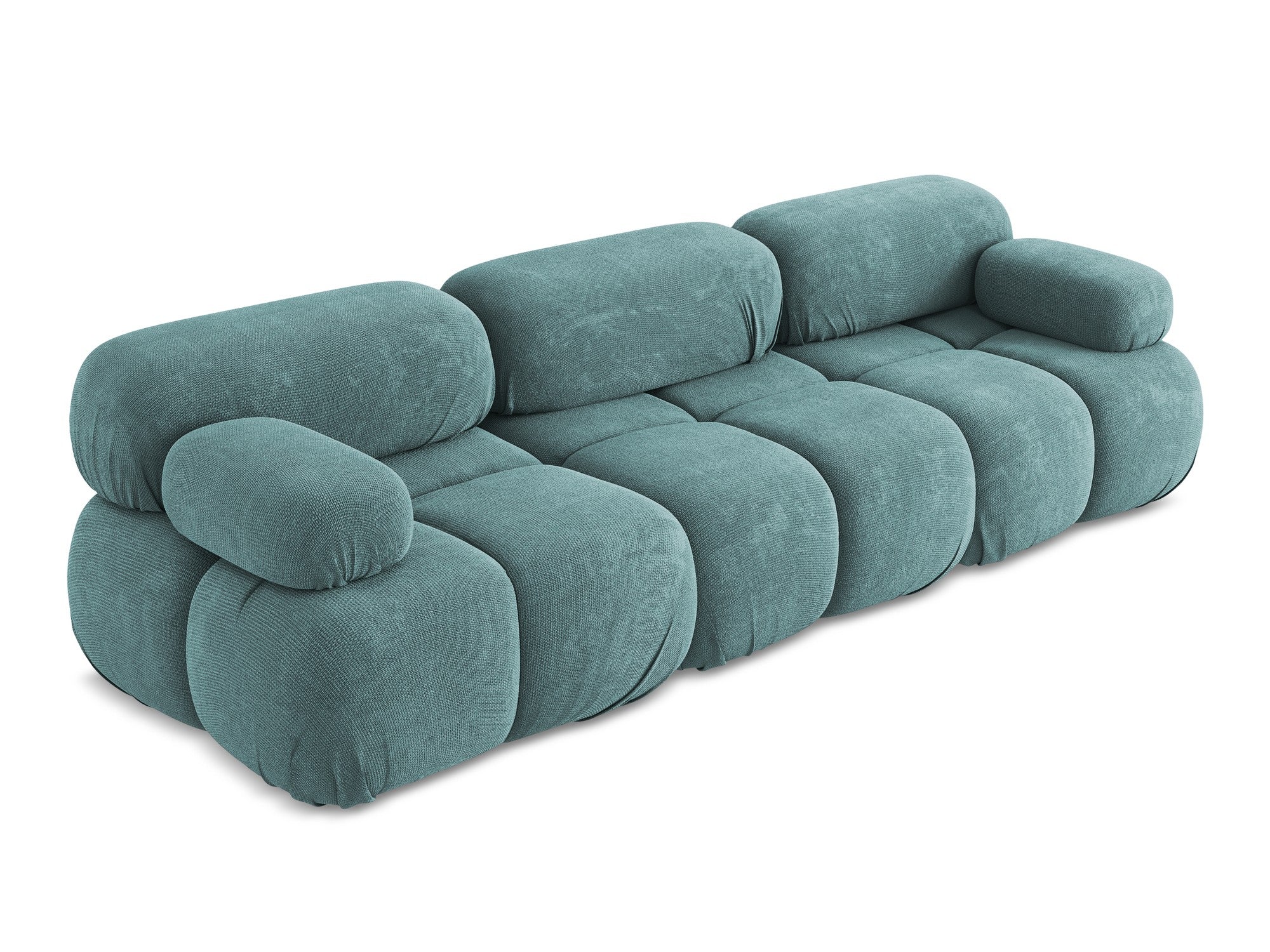 Sofa modułowa 3-osobowa LOKUA dżinsowy niebieski szenil - Image 4