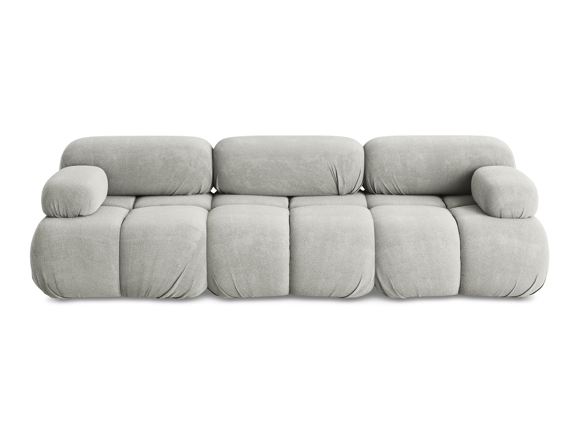 Sofa modułowa 3-osobowa LOKUA jasnoszary szenil - Image 3