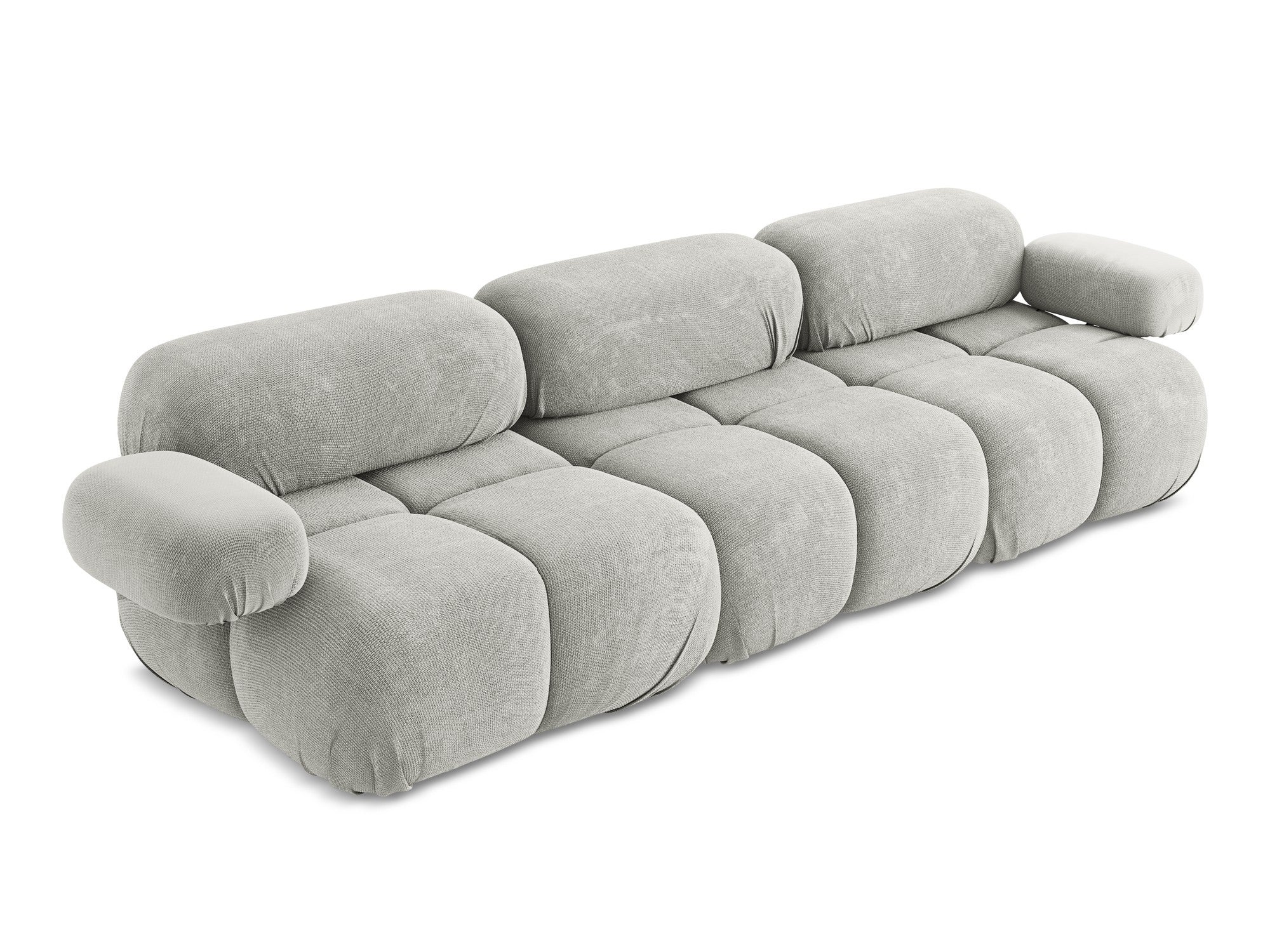 Sofa modułowa 3-osobowa LOKUA jasnoszary szenil - Image 5