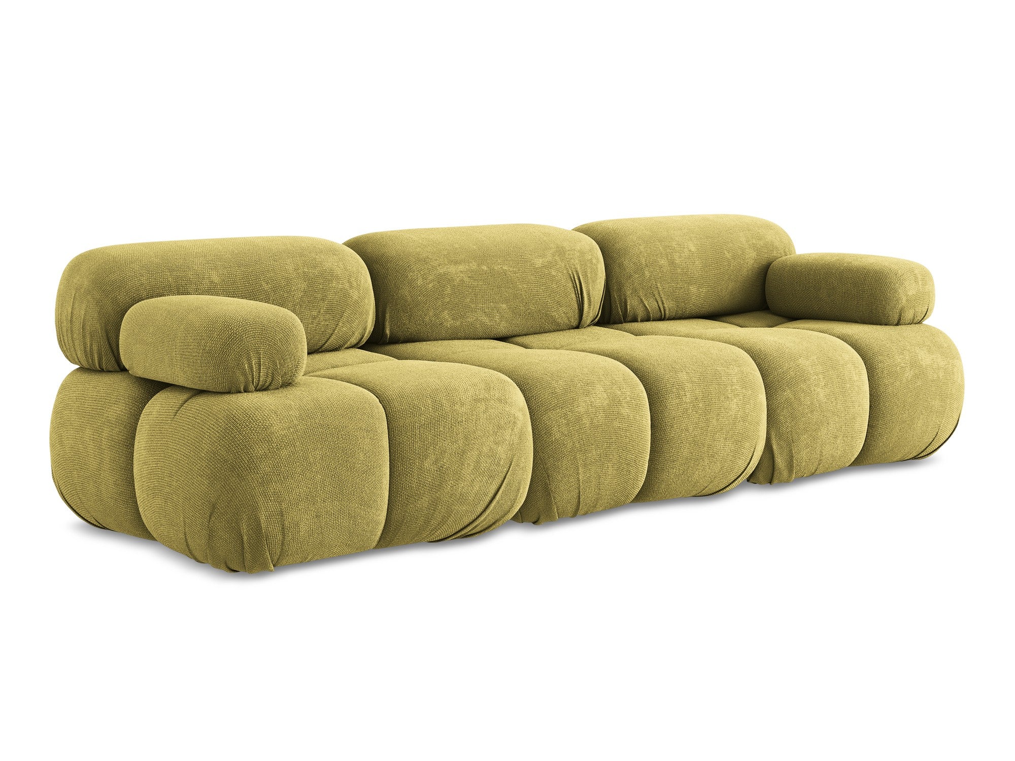 Sofa modułowa 3-osobowa LOKUA limonkowy szenil