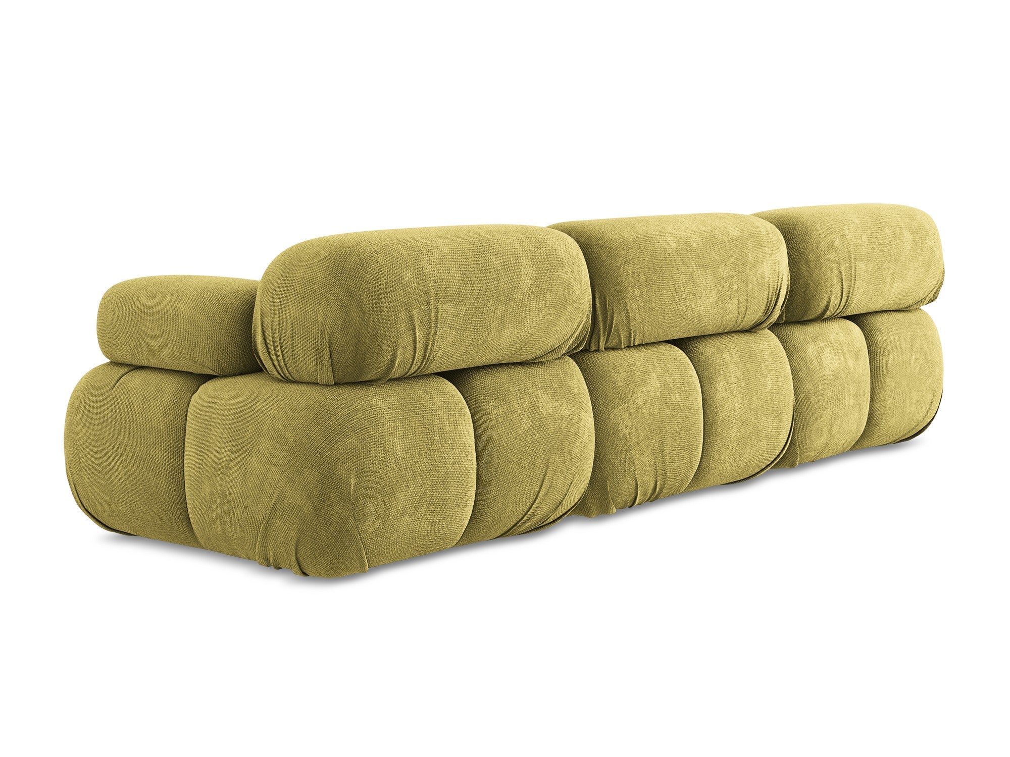 Sofa modułowa 3-osobowa LOKUA limonkowy szenil - Image 6