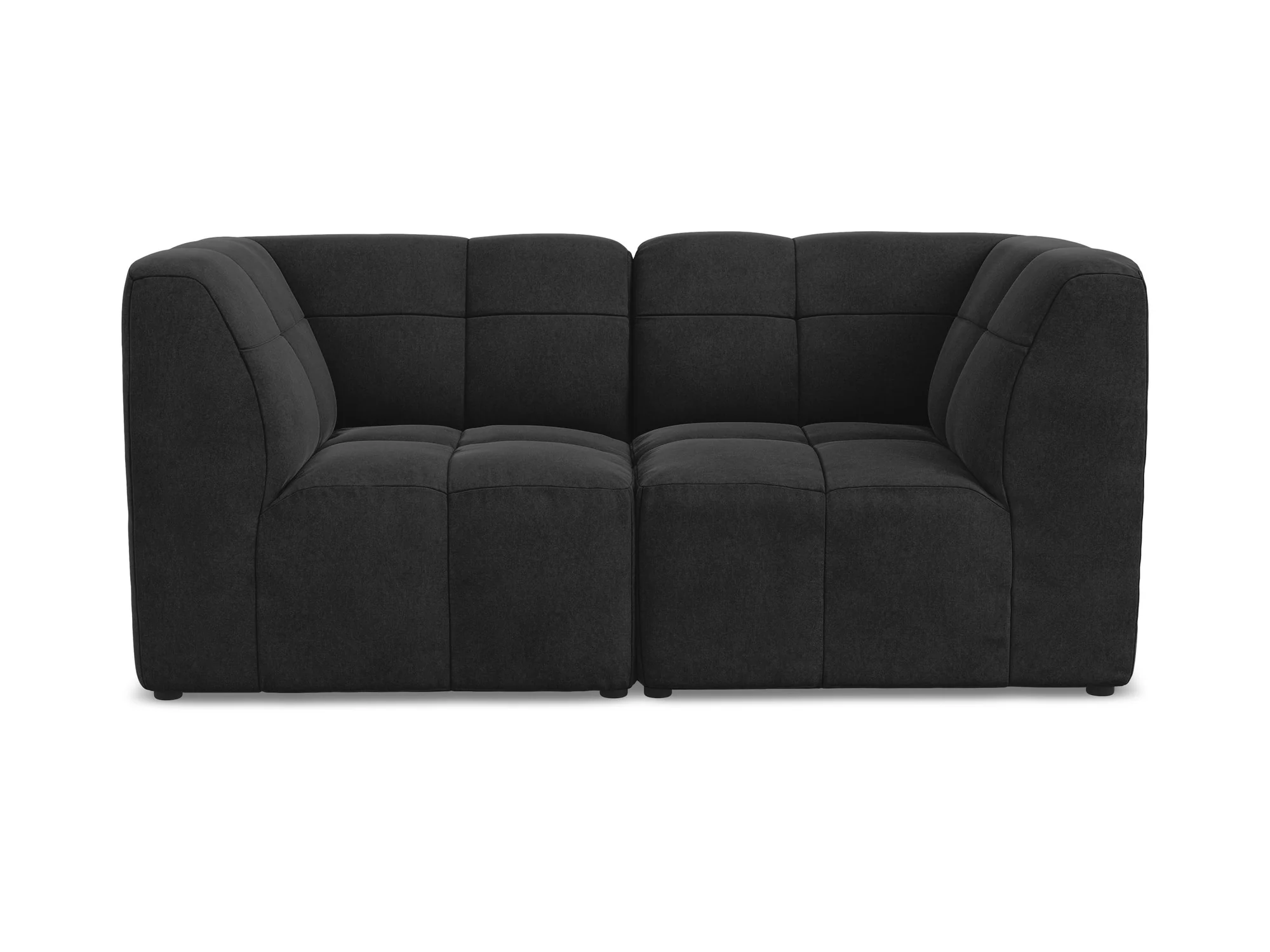 Sofa modułowa aksamitna 2-osobowa ALOHA czarny - Image 3