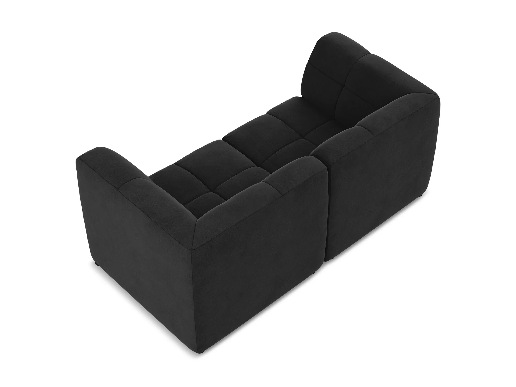 Sofa modułowa aksamitna 2-osobowa ALOHA czarny - Image 5