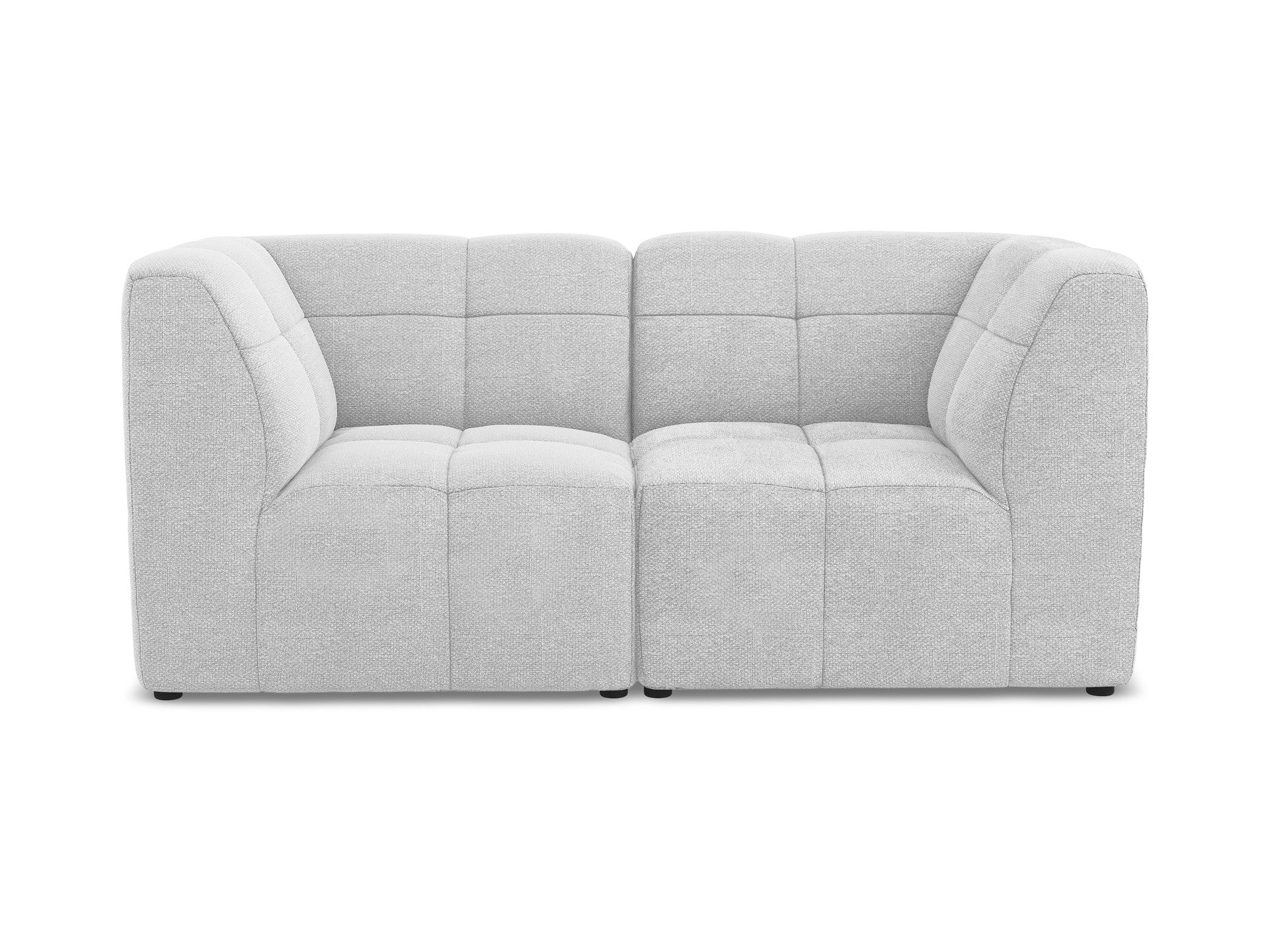 Sofa modułowa 2-osobowa ALOHA srebrny boucle - Image 3