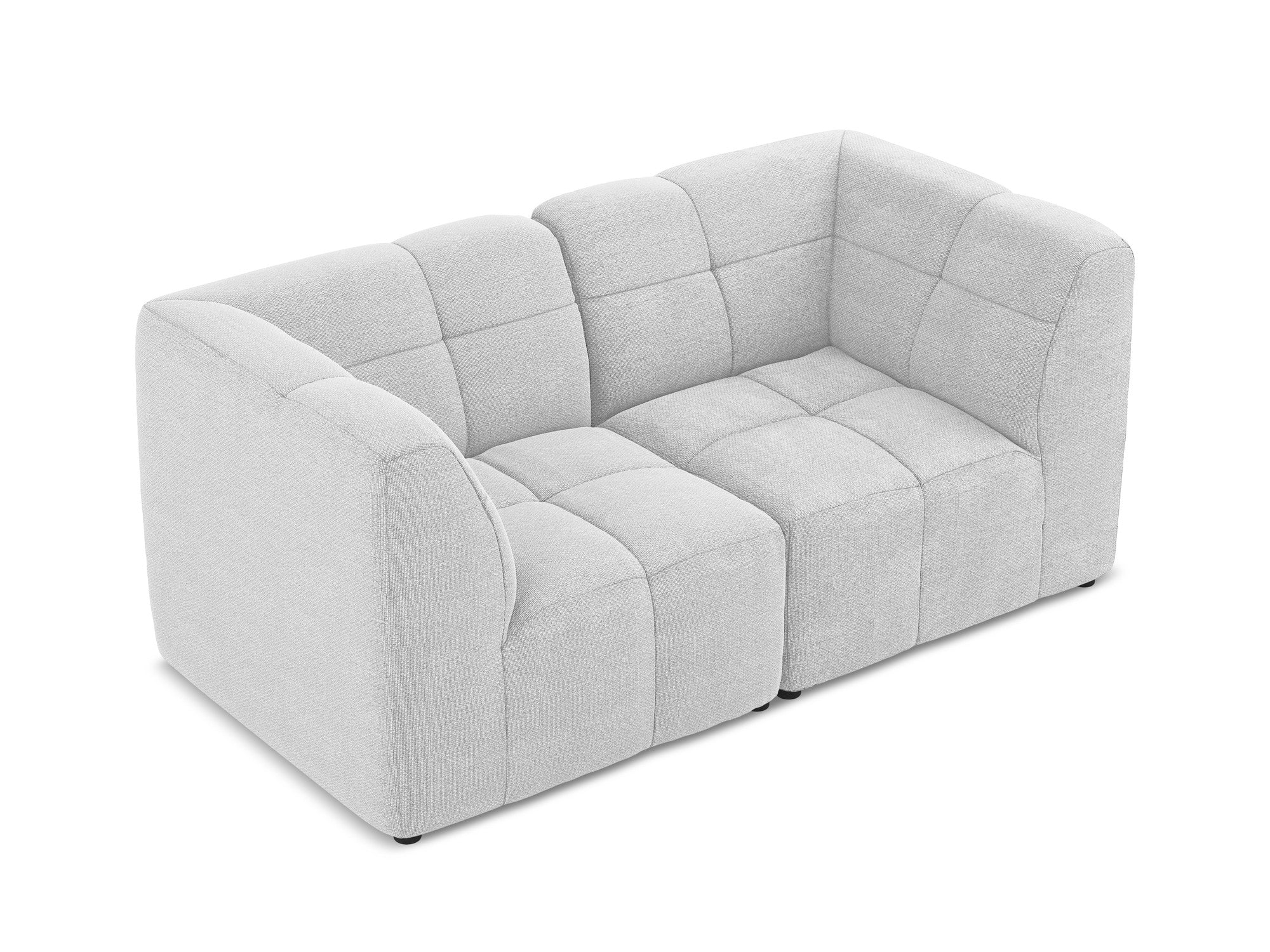 Sofa modułowa 2-osobowa ALOHA srebrny boucle - Image 4