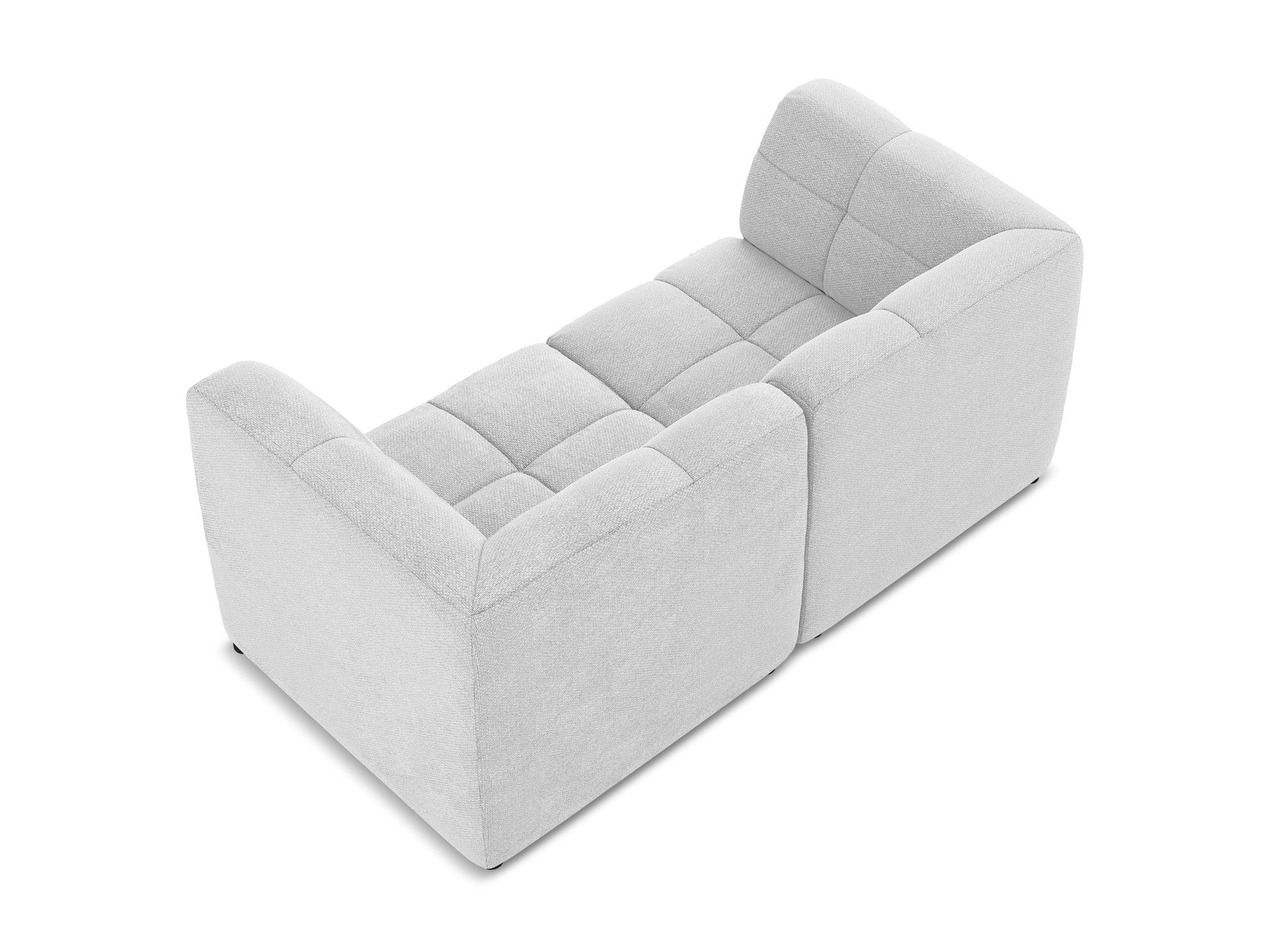 Sofa modułowa 2-osobowa ALOHA srebrny boucle - Image 5