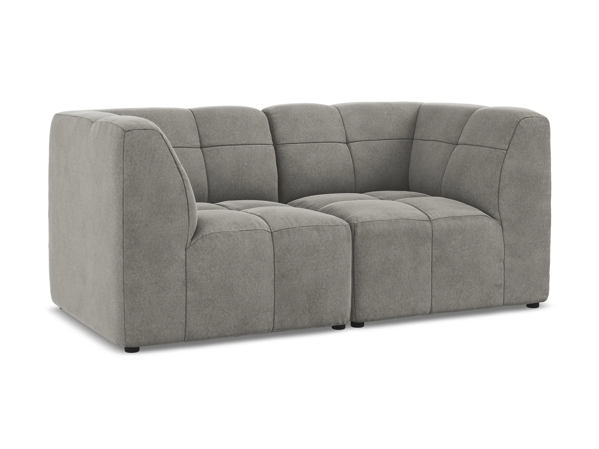 Sofa modułowa aksamitna 2-osobowa ALOHA szary