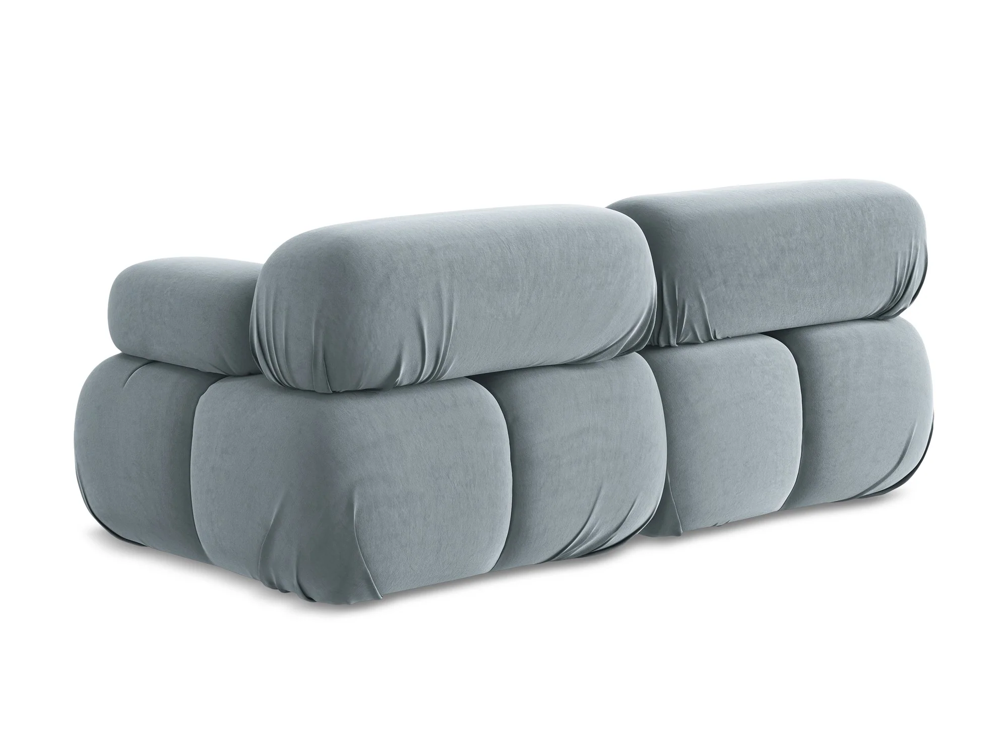 Sofa modułowa aksamitna 2-osobowa LOKUA jasnoniebieski - Image 6