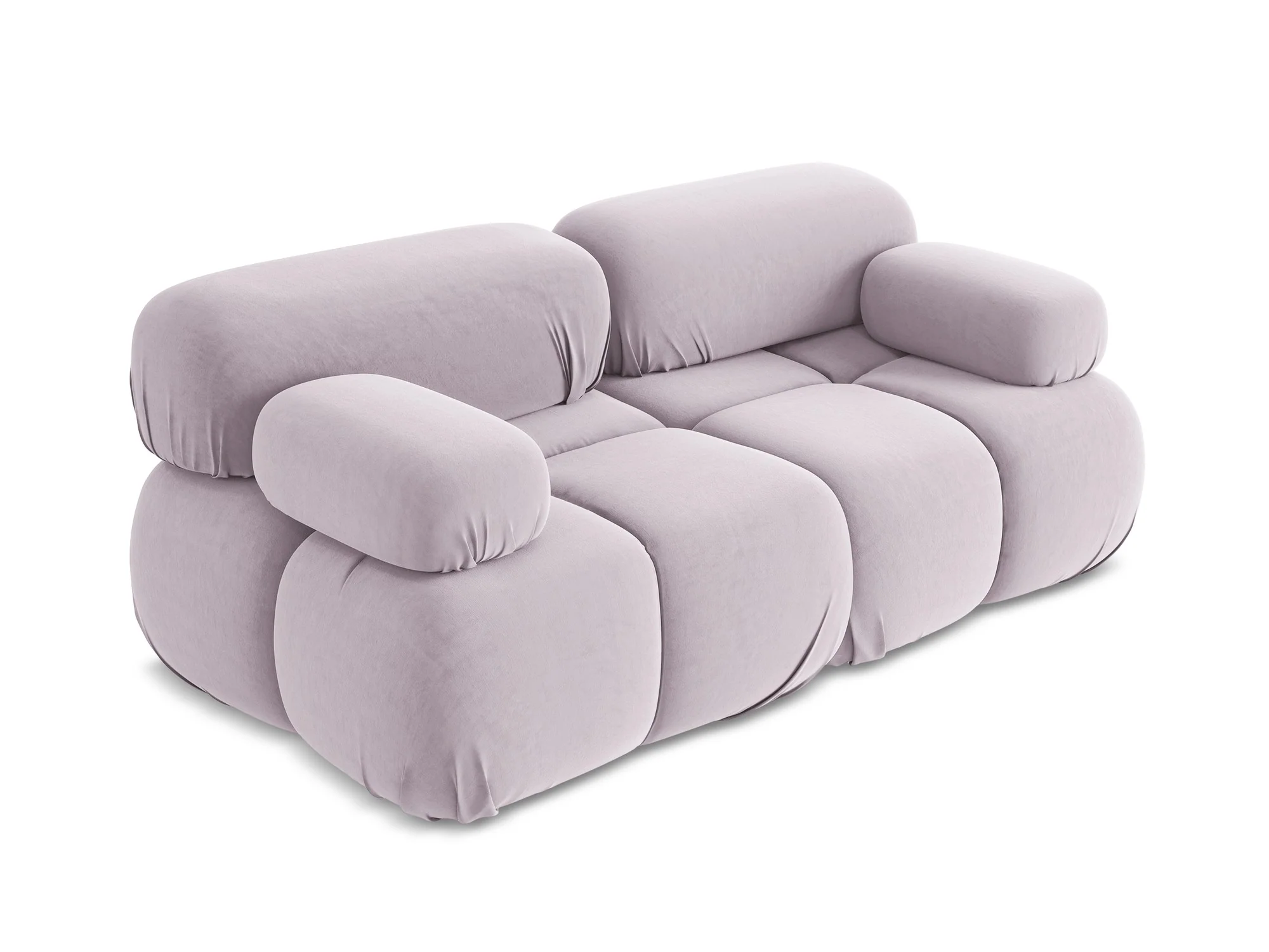 Sofa modułowa aksamitna 2-osobowa LOKUA lawendowy - Image 4
