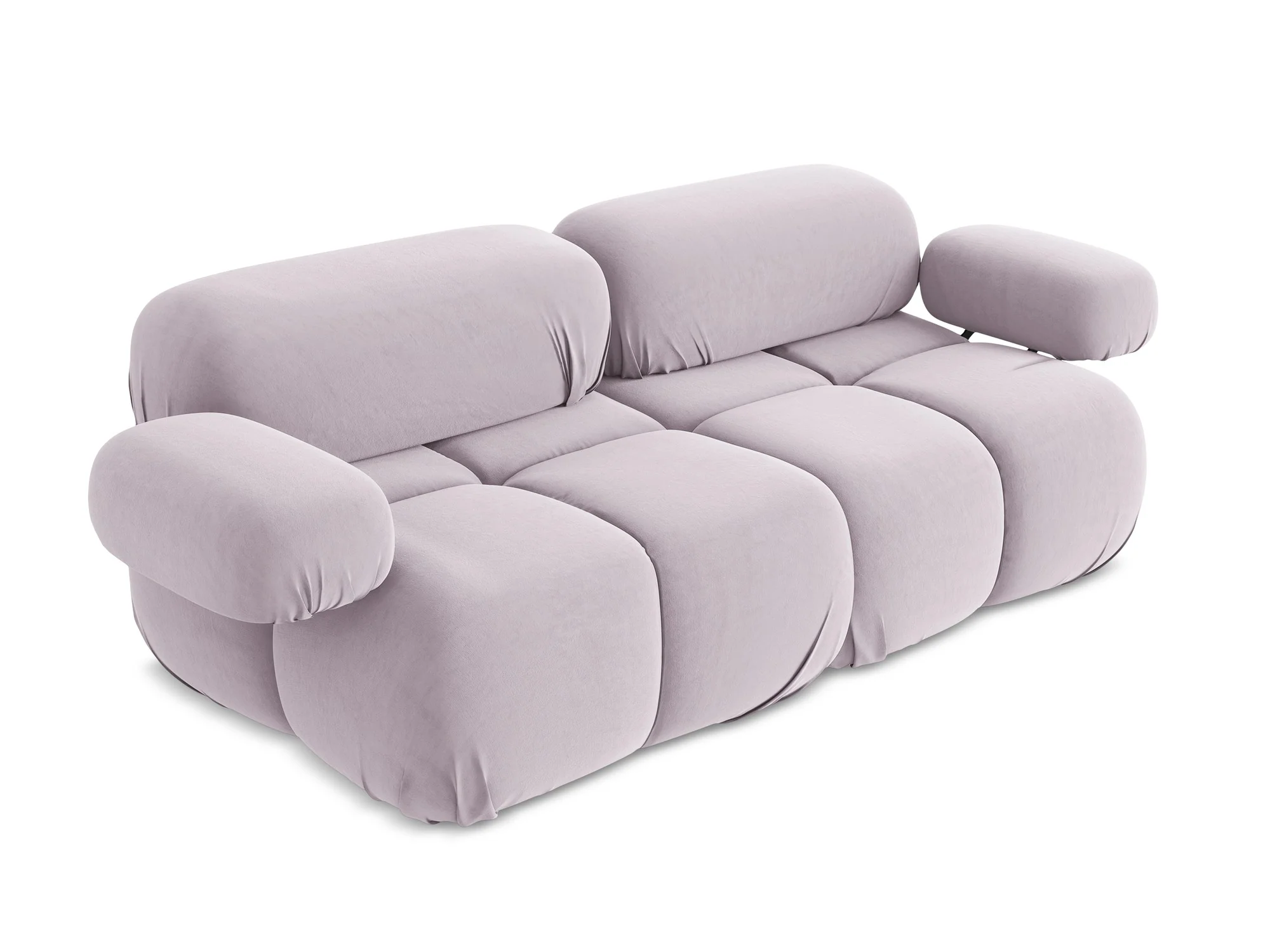 Sofa modułowa aksamitna 2-osobowa LOKUA lawendowy - Image 5