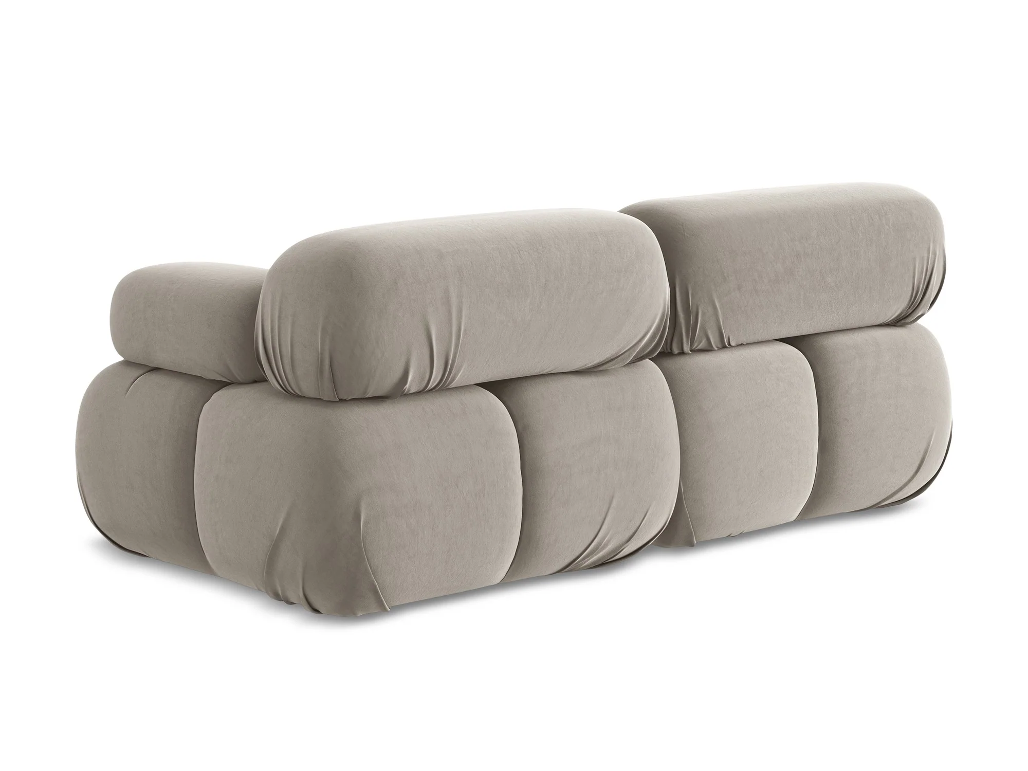Sofa modułowa aksamitna 2-osobowa LOKUA taupe - Image 6