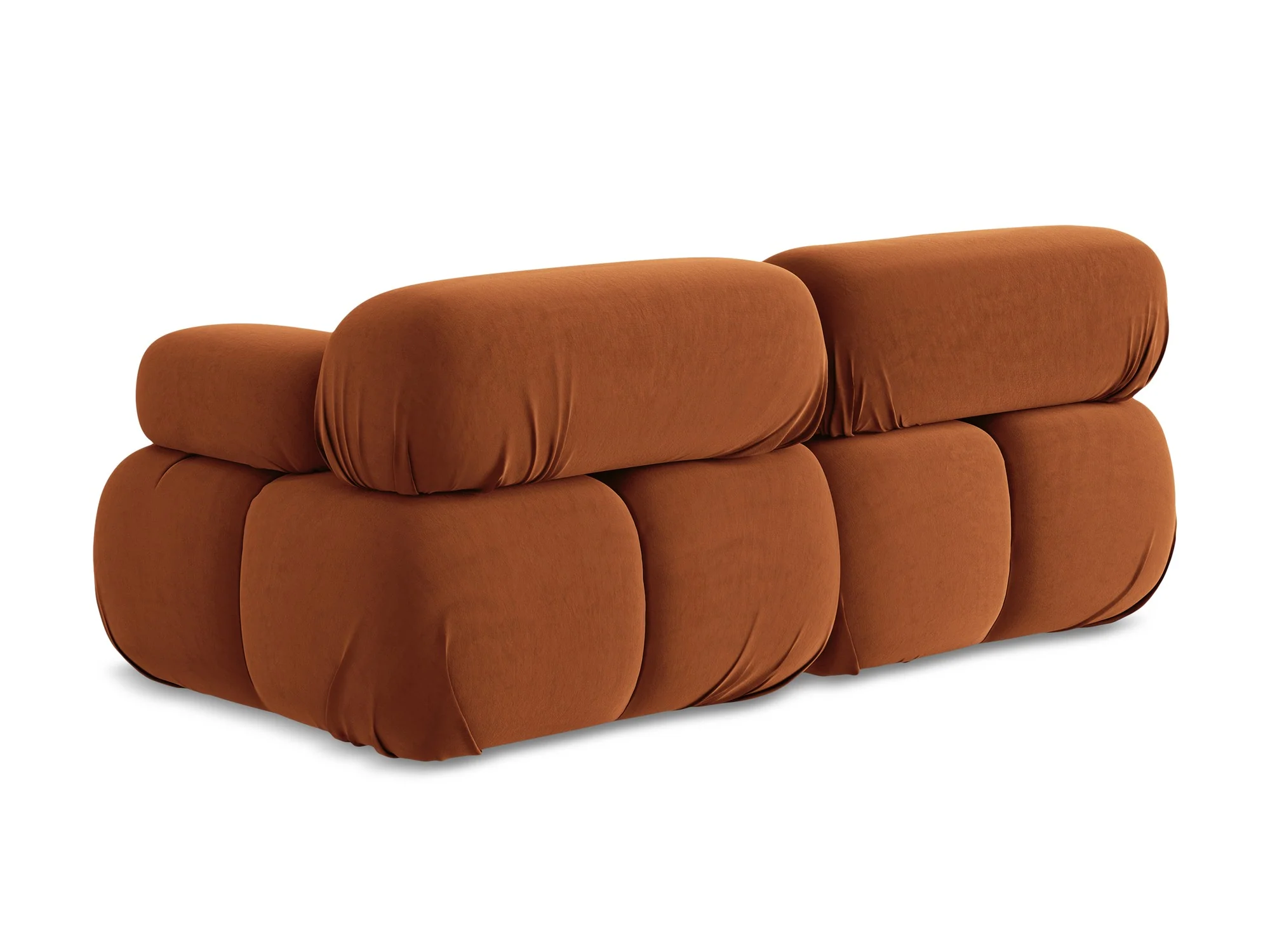 Sofa modułowa aksamitna 2-osobowa LOKUA terakota - Image 6