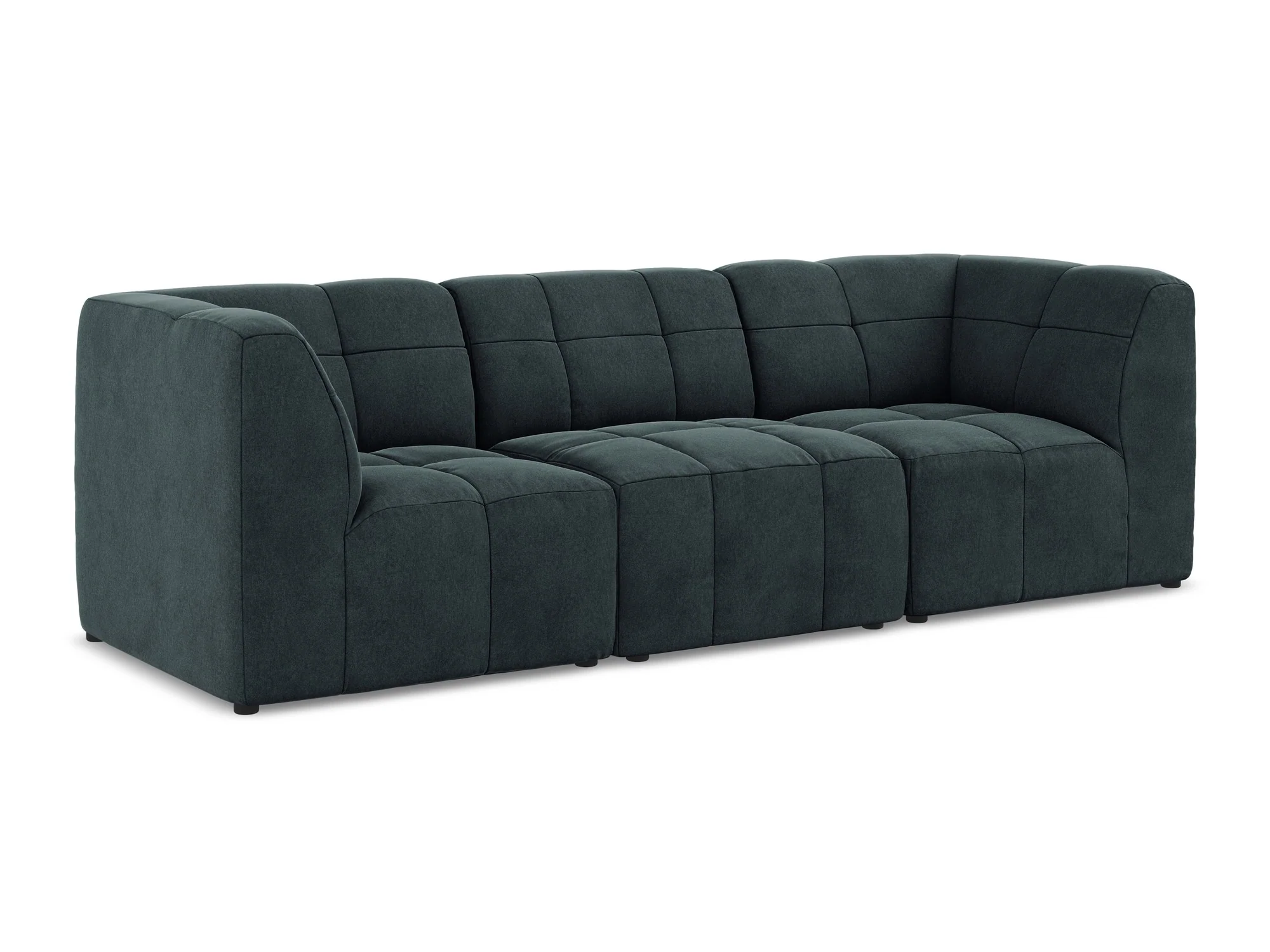 Sofa modułowa aksamitna 3-osobowa ALOHA morski