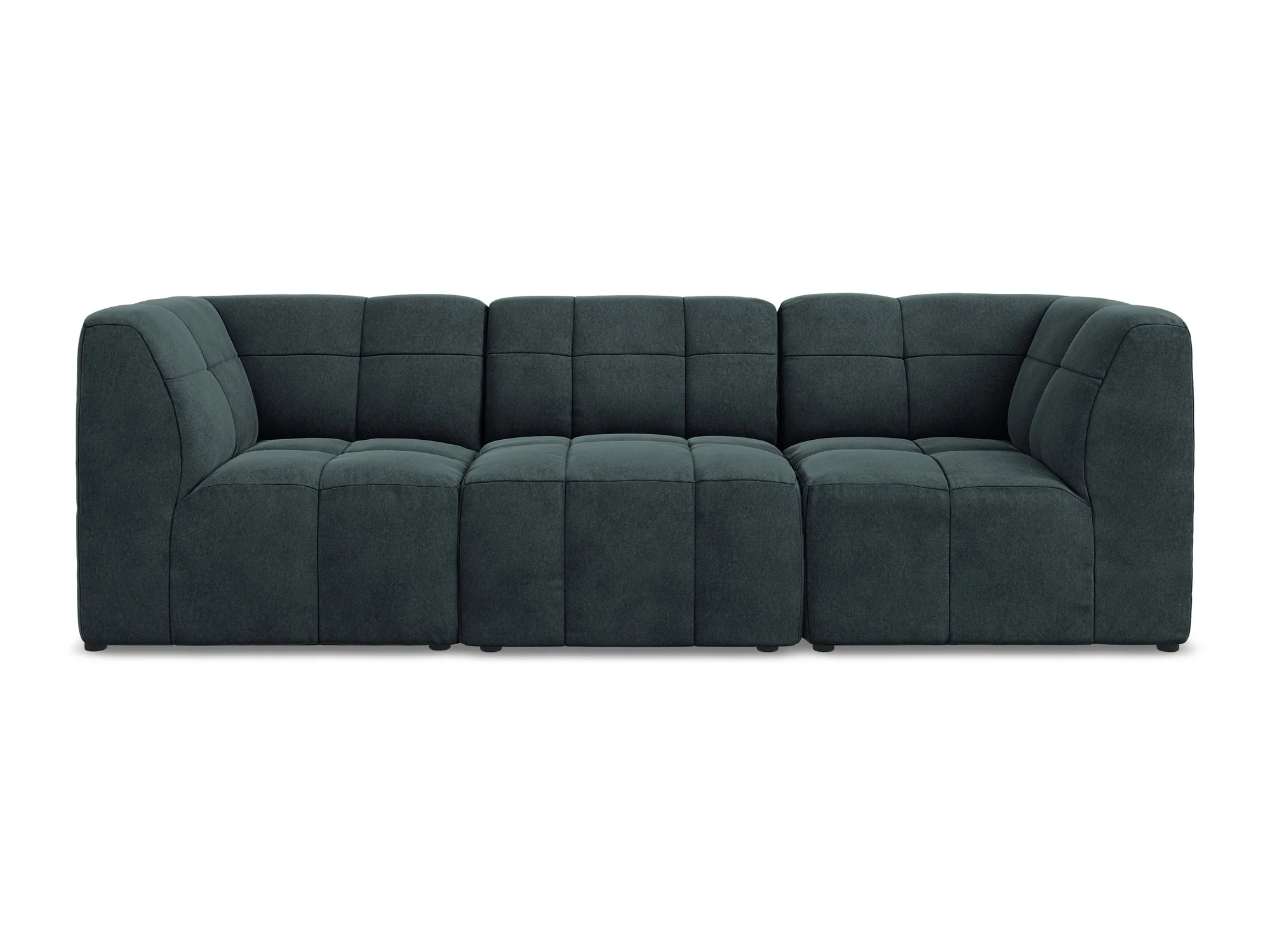 Sofa modułowa aksamitna 3-osobowa ALOHA morski - Image 3