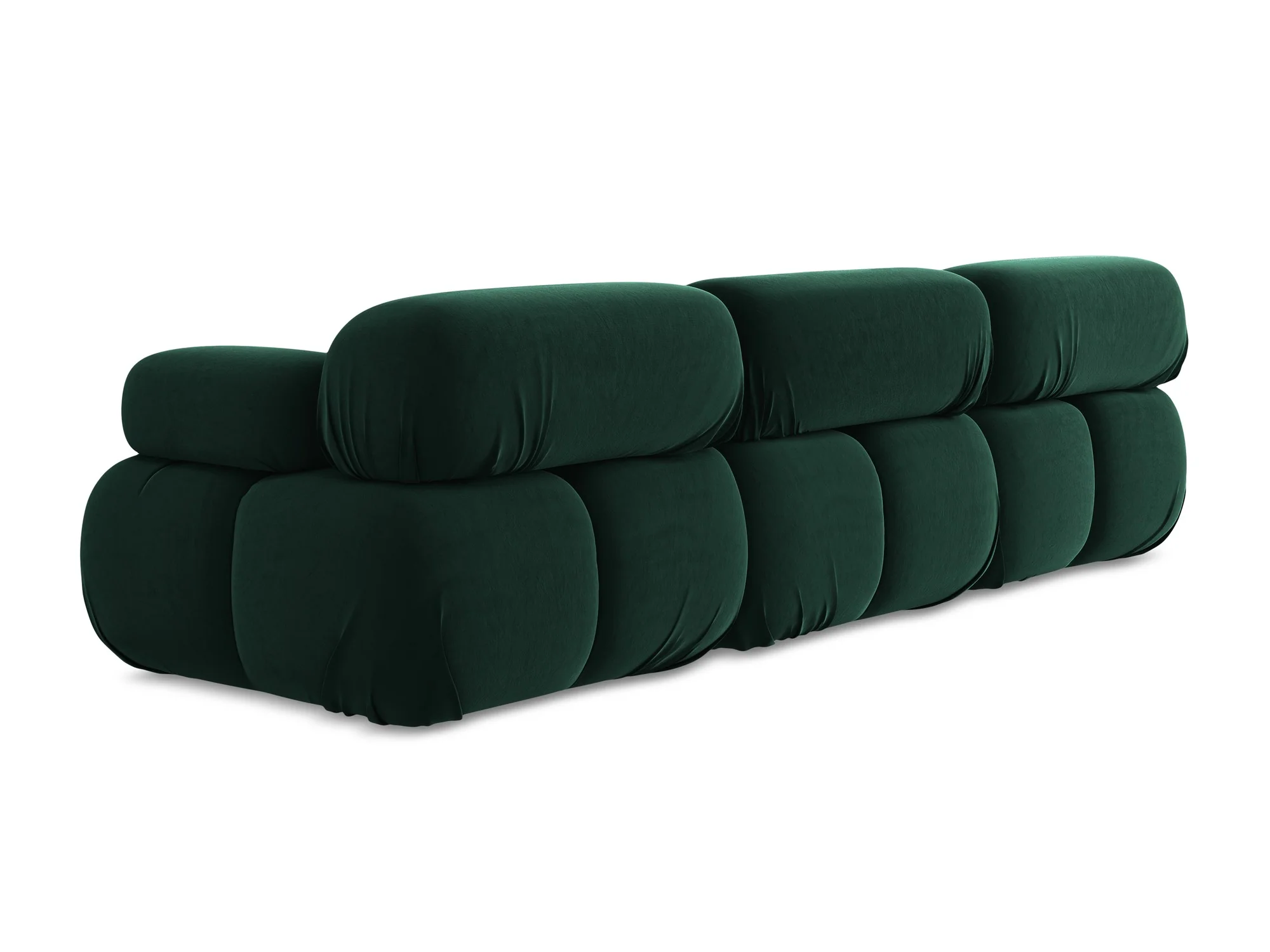 Sofa modułowa aksamitna 3-osobowa LOKUA butelkowa zieleń - Image 6