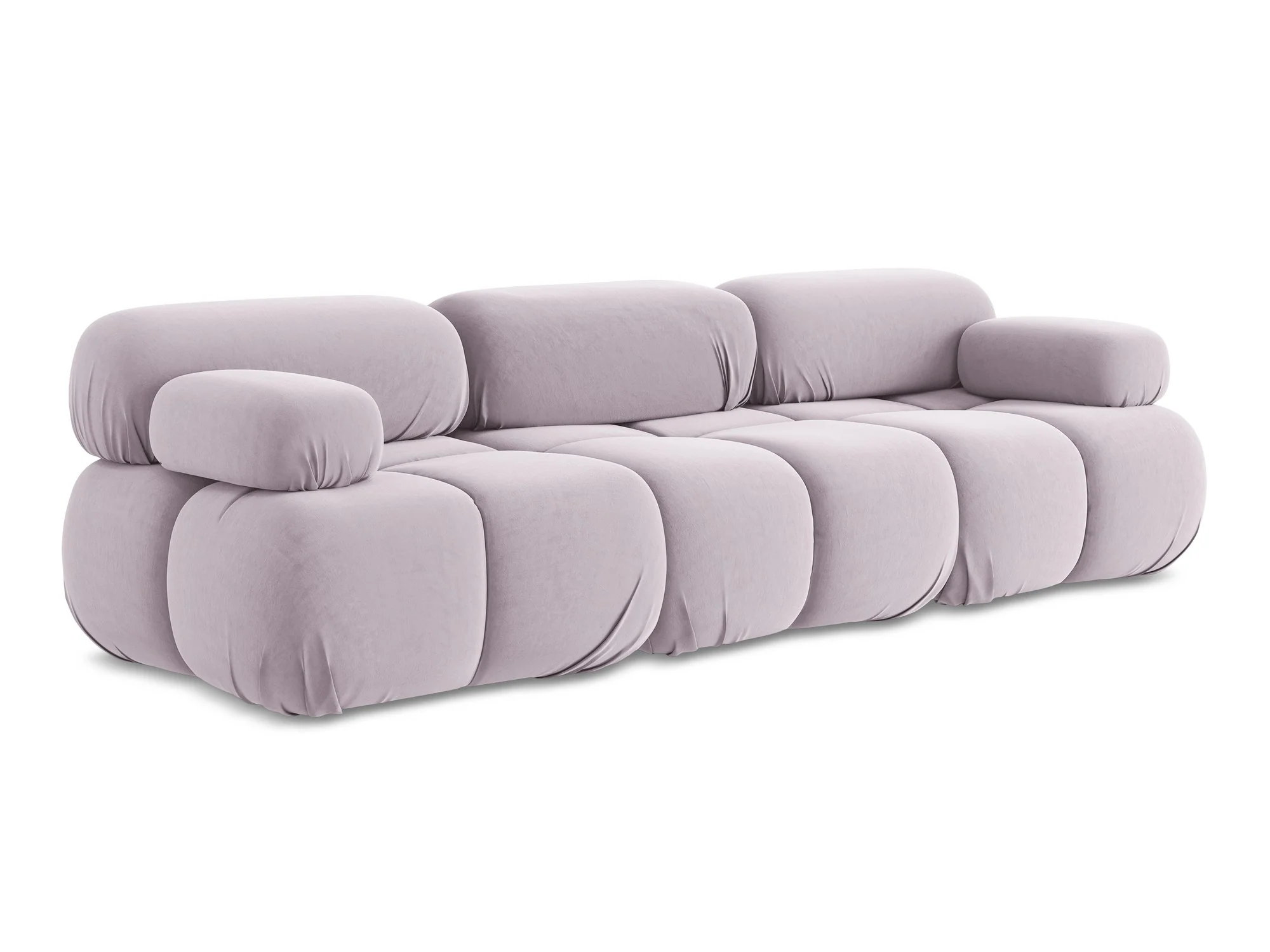 Sofa modułowa aksamitna 3-osobowa LOKUA lawendowy