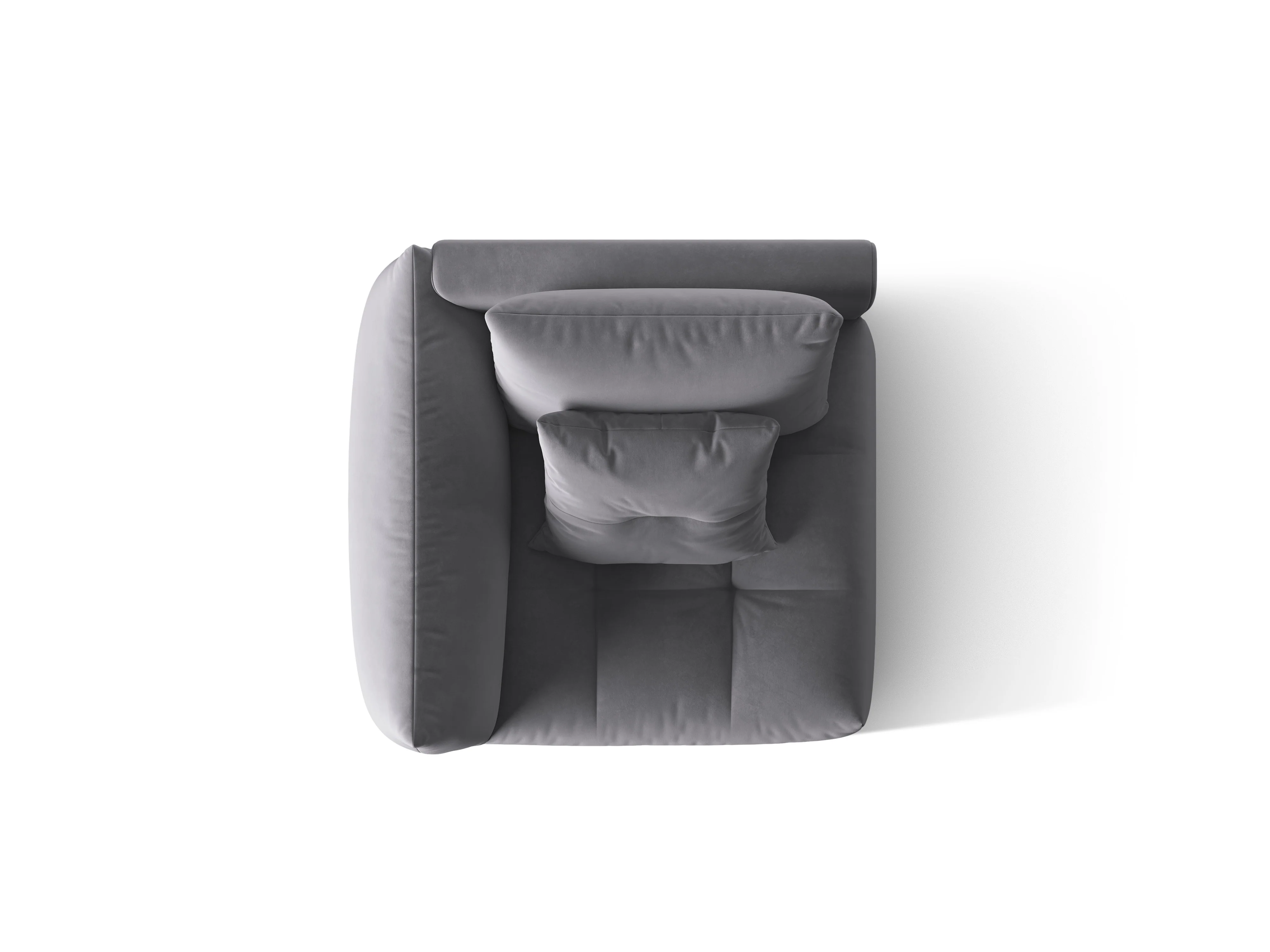 Sofa modułowa aksamitna BLOOM - element lewostronny ciemnoszary - Image 5