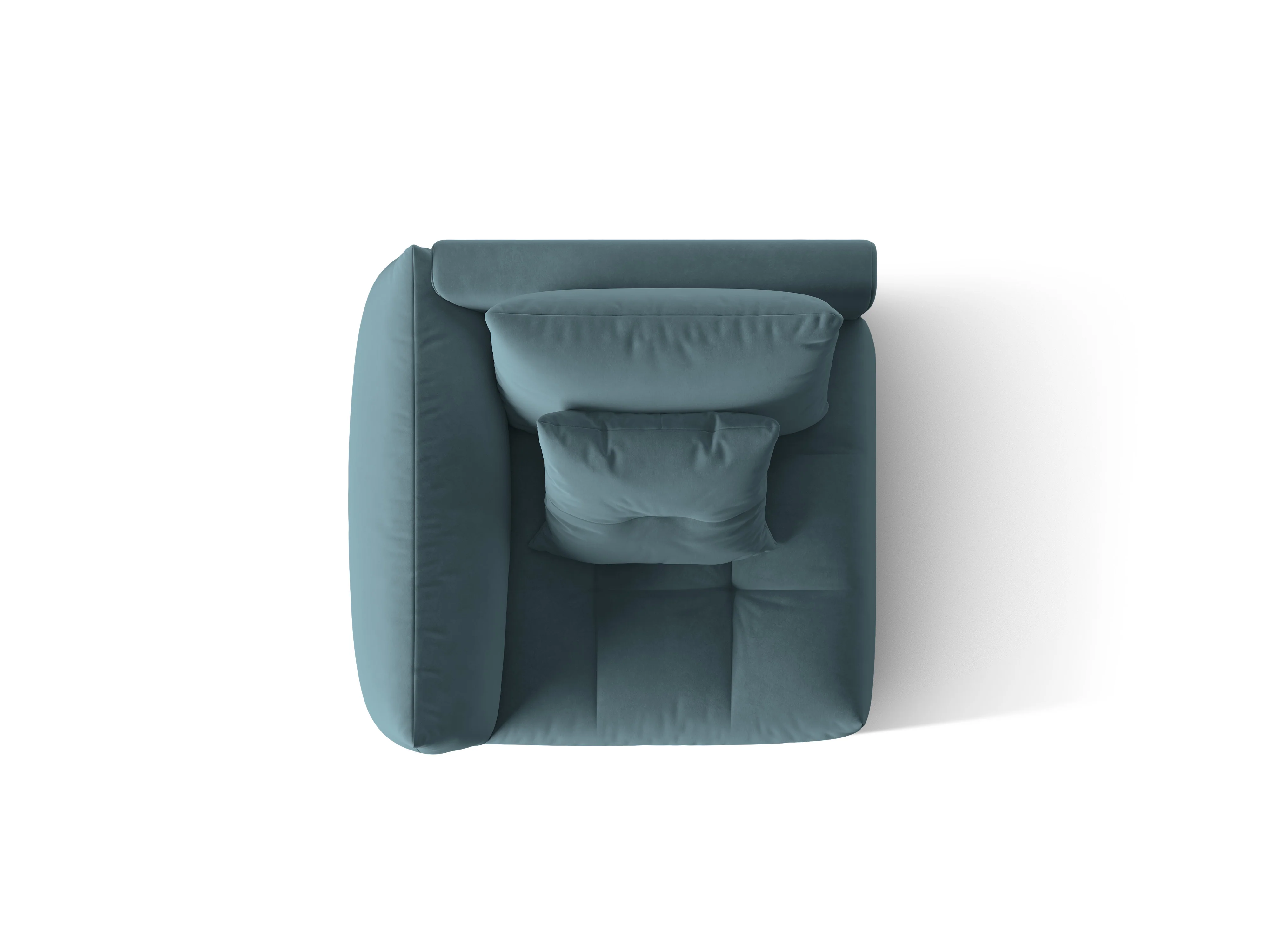 Sofa modułowa aksamitna BLOOM - element lewostronny jasnoniebieski - Image 4