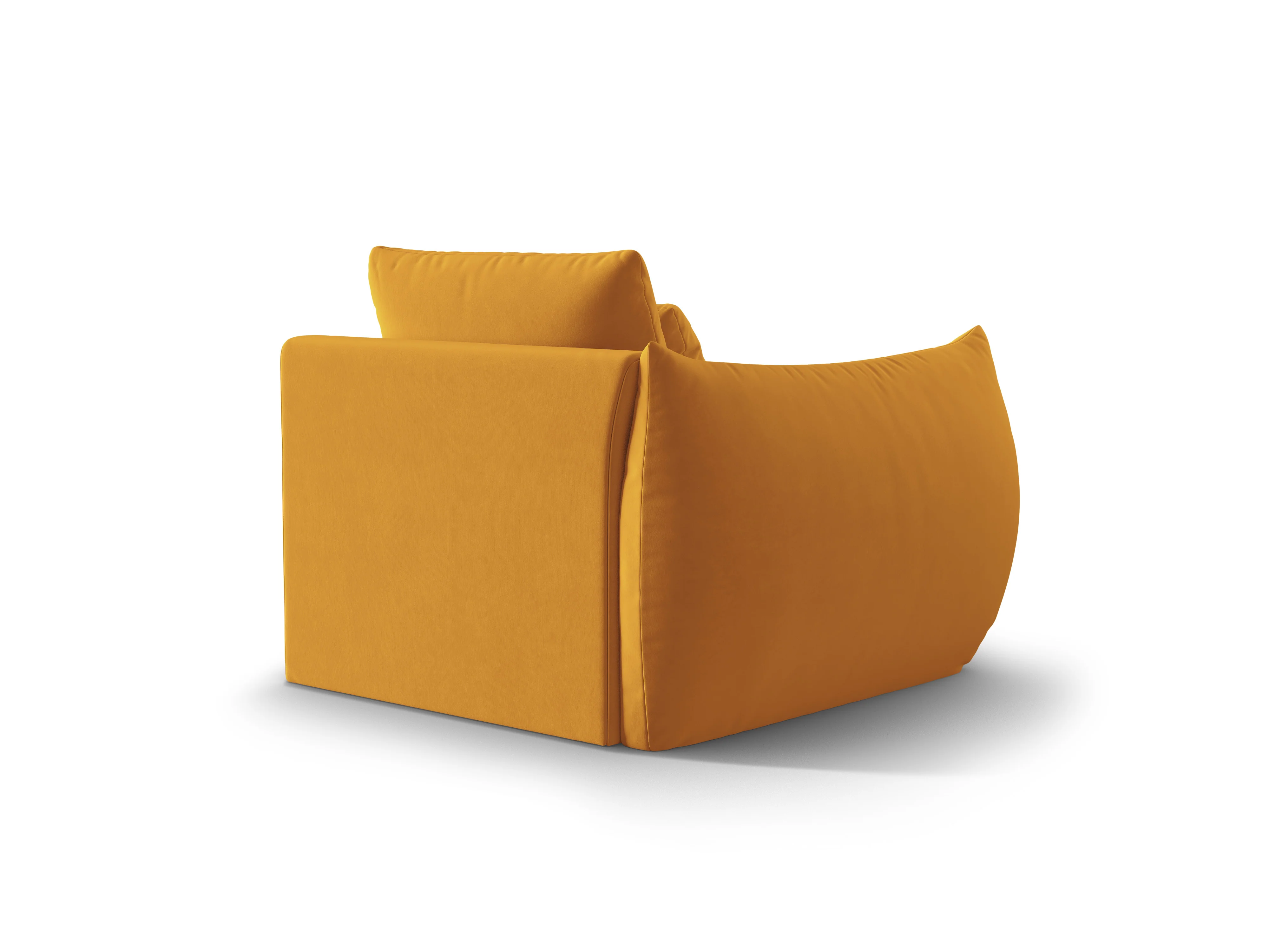Sofa modułowa aksamitna BLOOM - element lewostronny żółty - Image 5