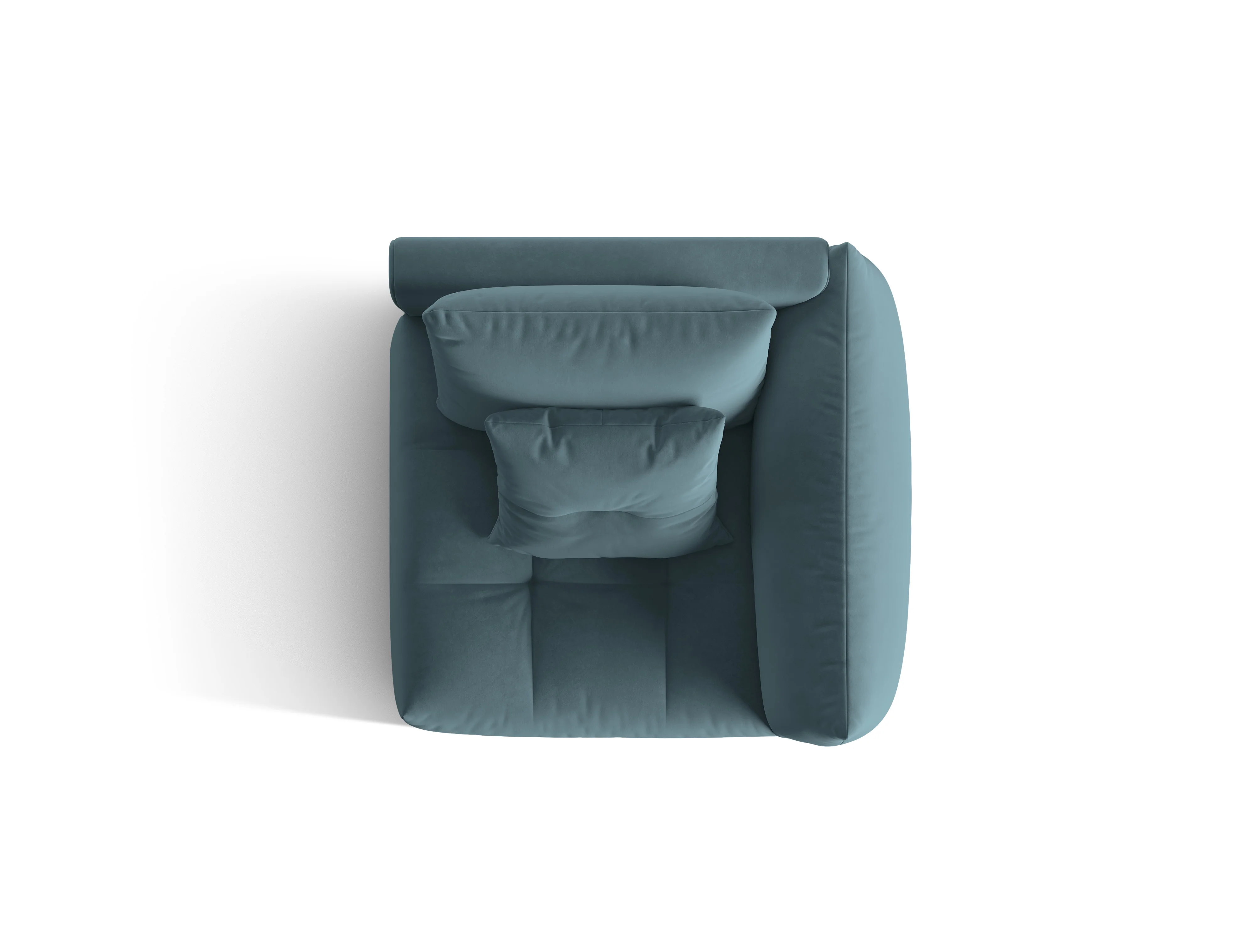 Sofa modułowa aksamitna BLOOM - element prawostronny jasnoniebieski - Image 4