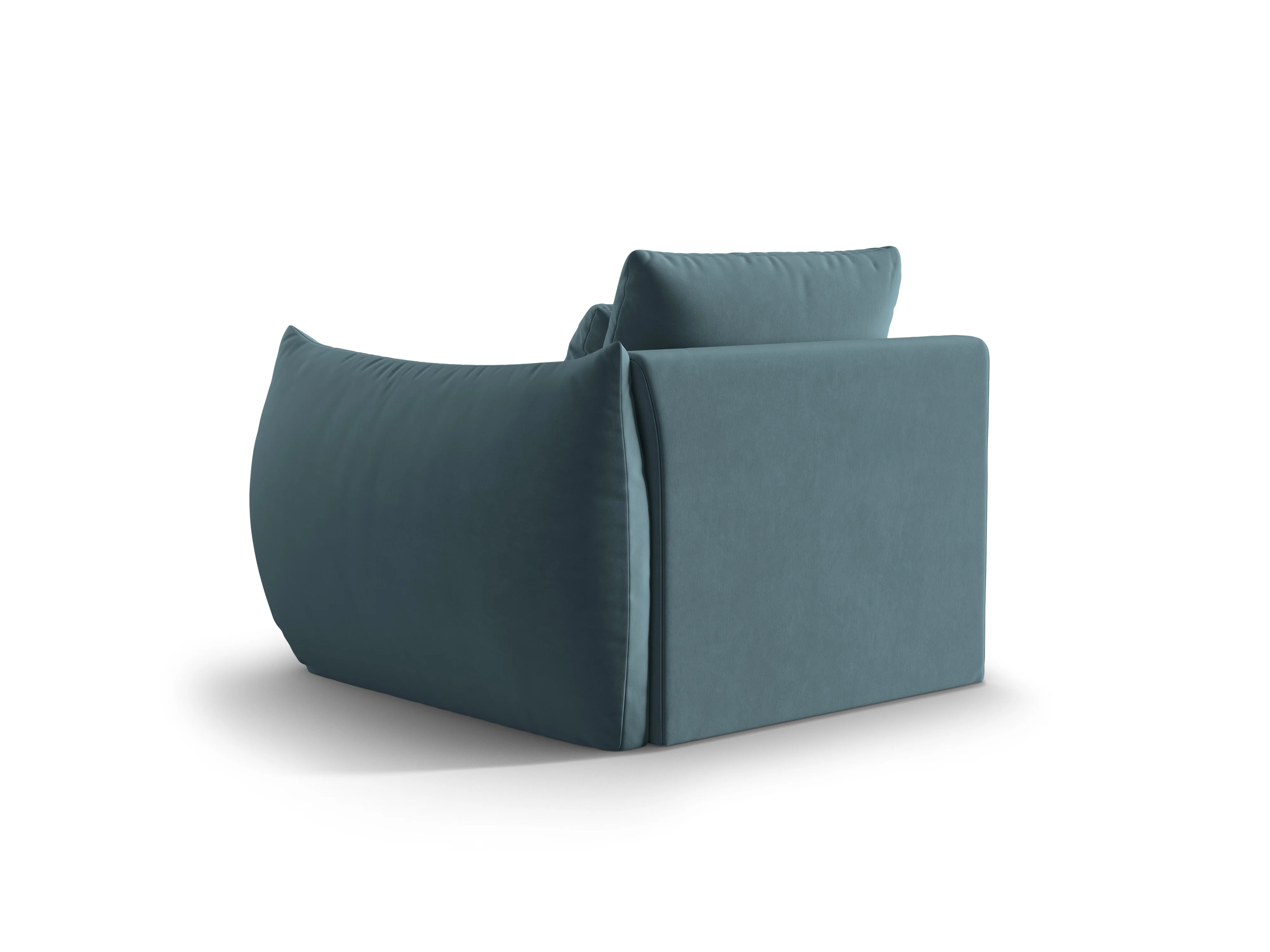 Sofa modułowa aksamitna BLOOM - element prawostronny jasnoniebieski - Image 5