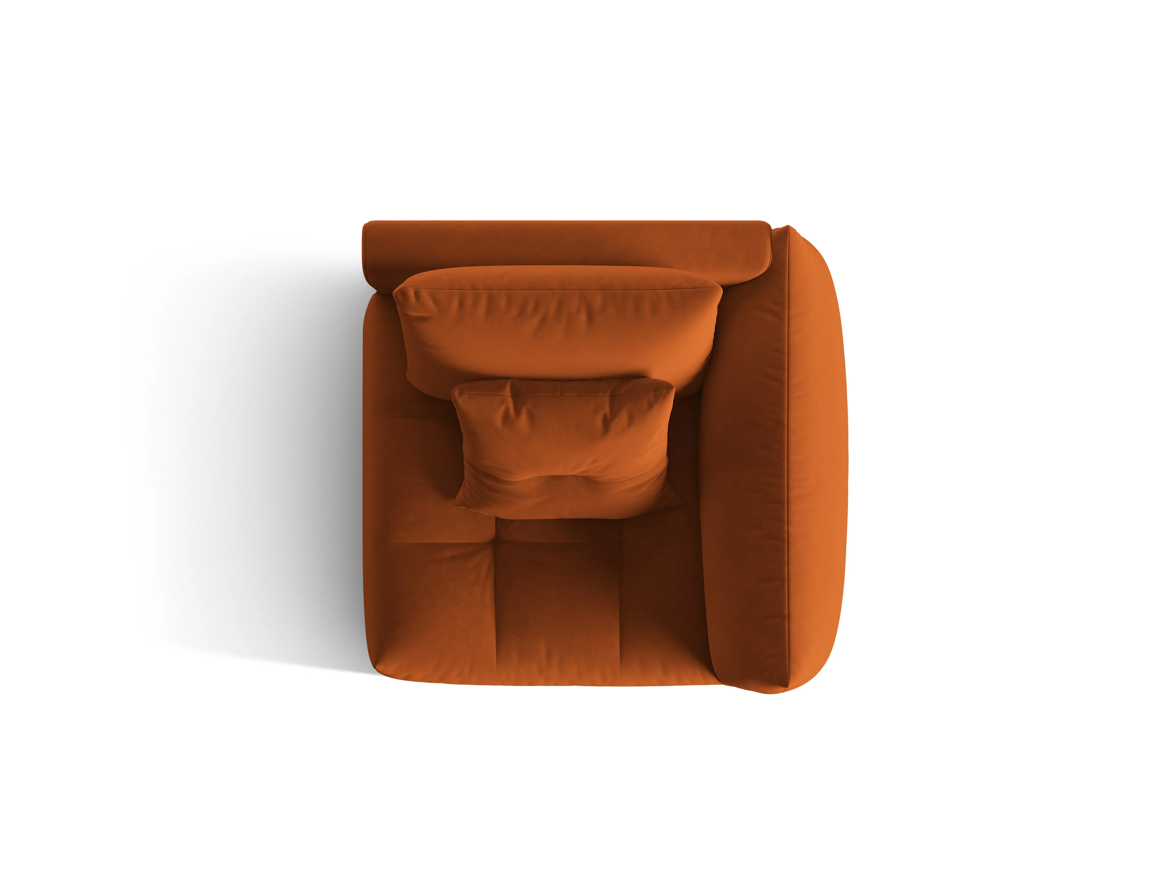 Sofa modułowa aksamitna BLOOM - element prawostronny terracotta - Image 4