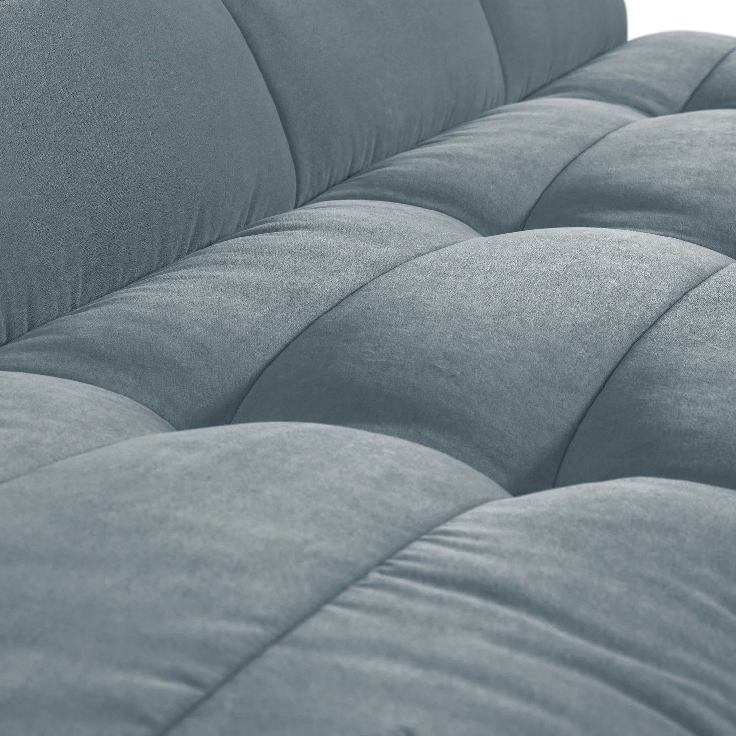 Sofa aksamitna CLUSTER BENCH - moduł 3-osobowy turkusowy - Image 5