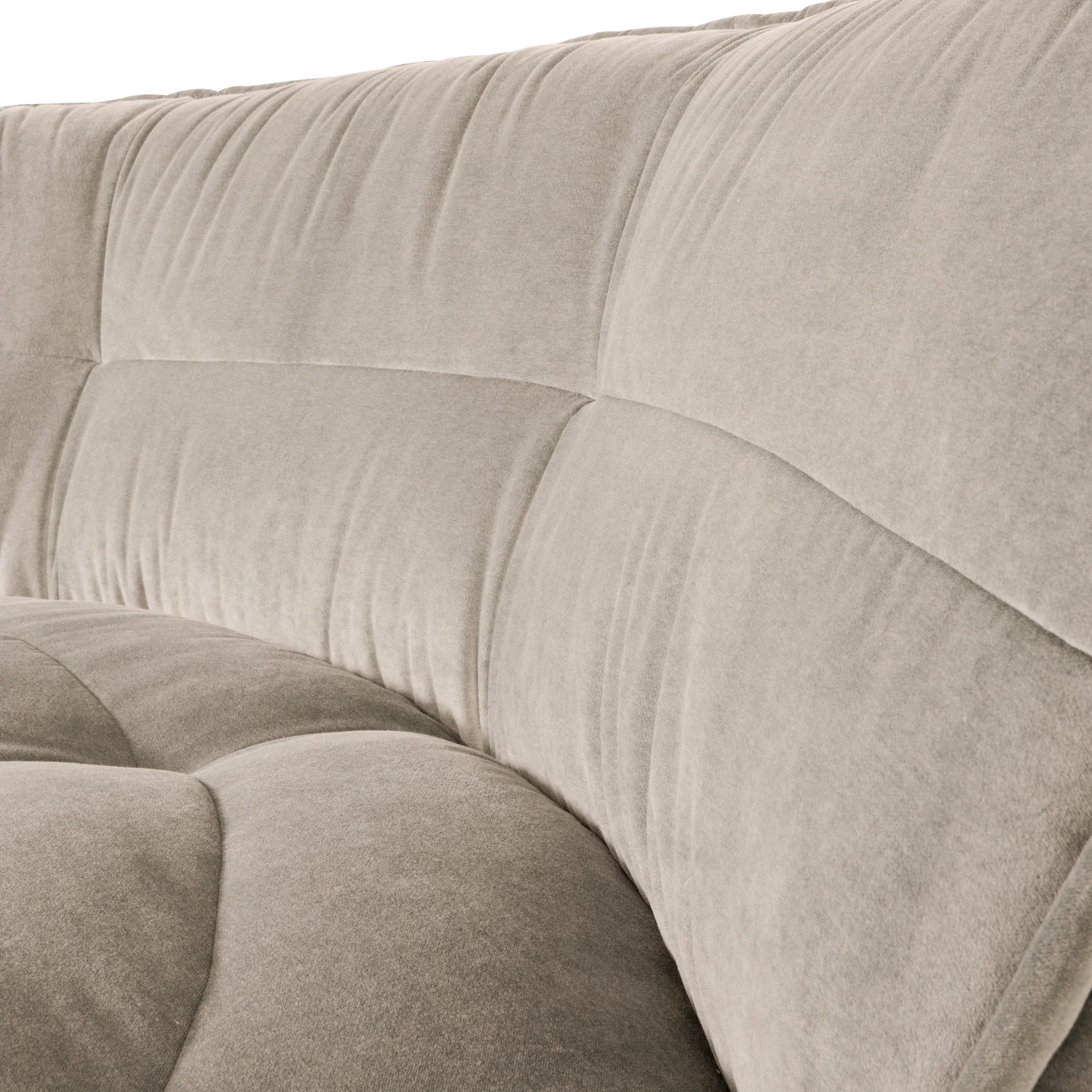Sofa aksamitna CLUSTER - moduł narożny beżowy - Image 6