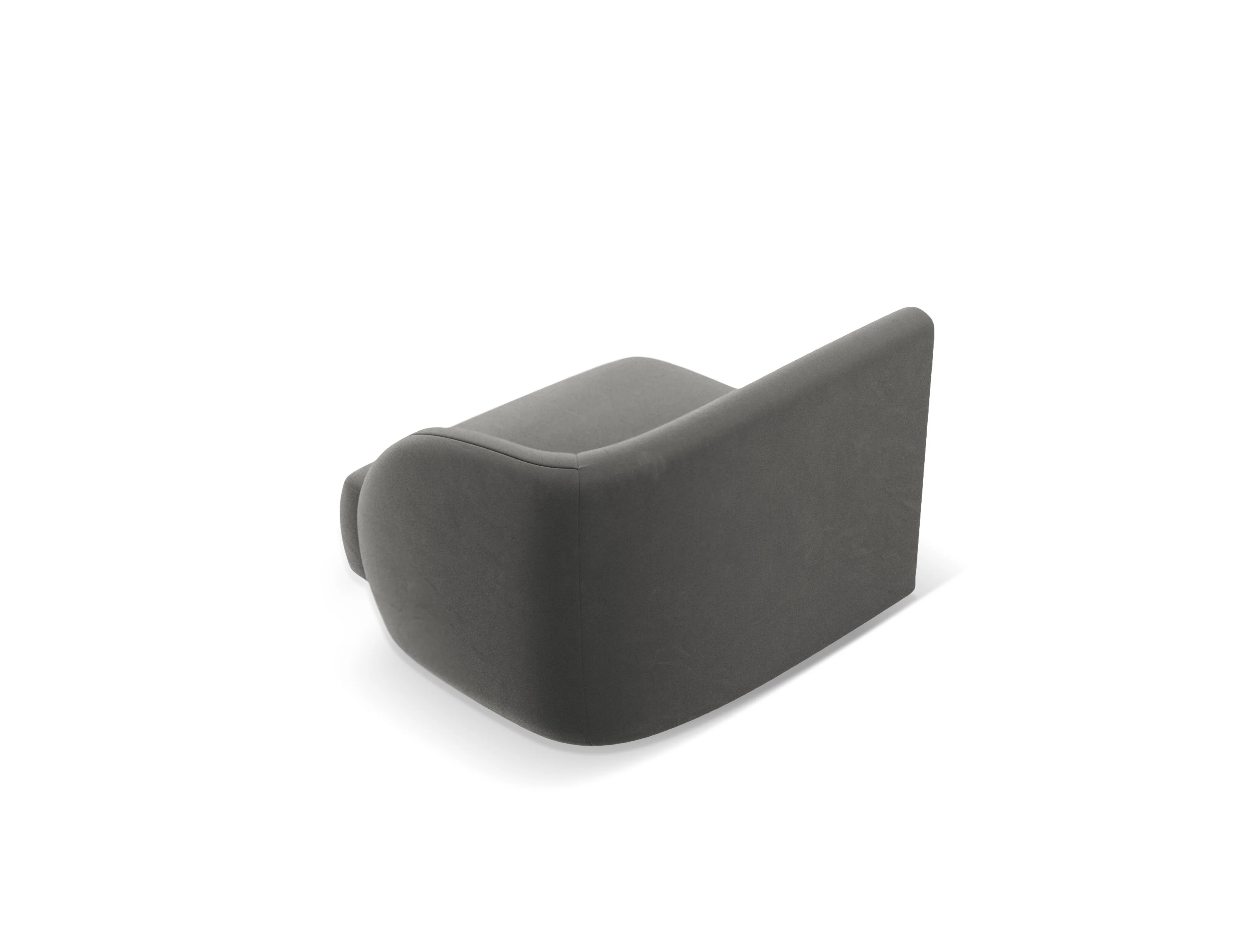 Sofa modułowa aksamitna MILEY - moduł prawostronny jasnoszary - Image 4