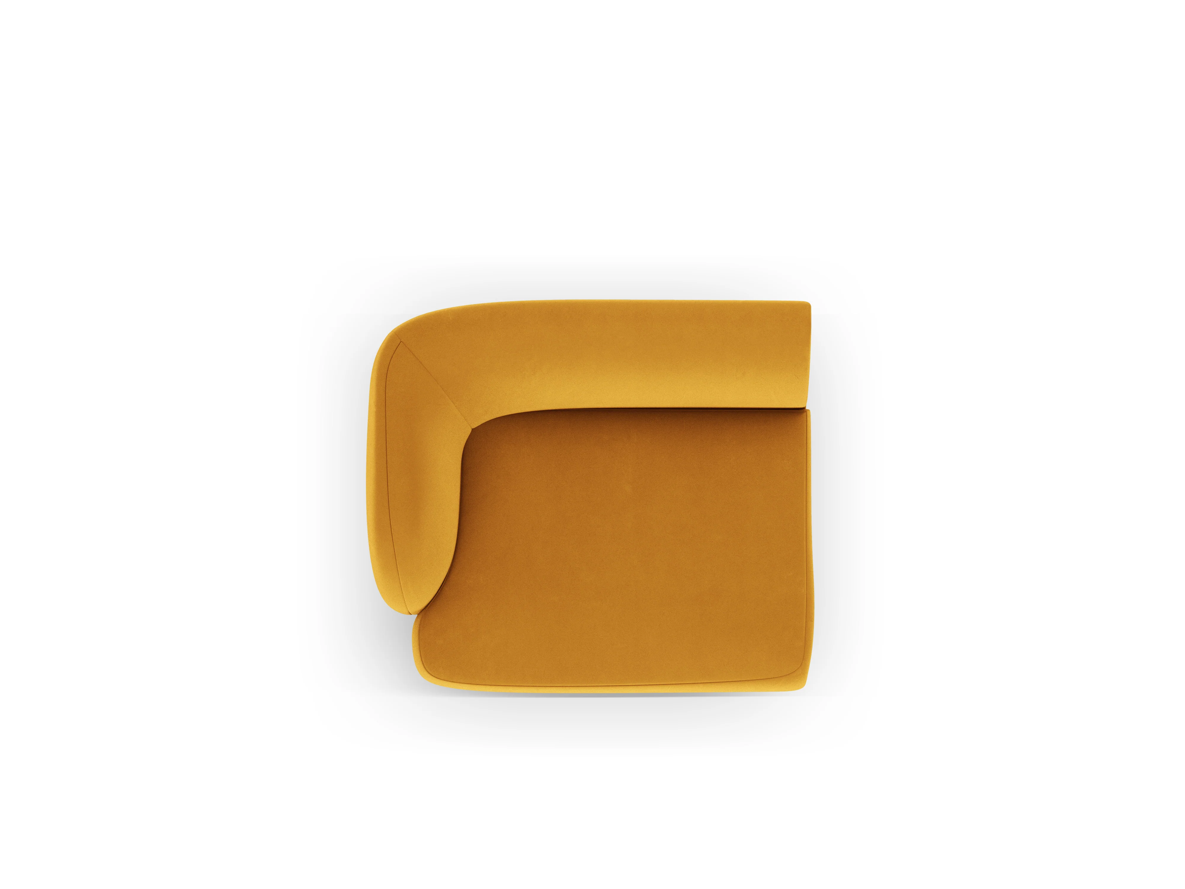 Sofa modułowa aksamitna MILEY - moduł lewostronny żółty - Image 3
