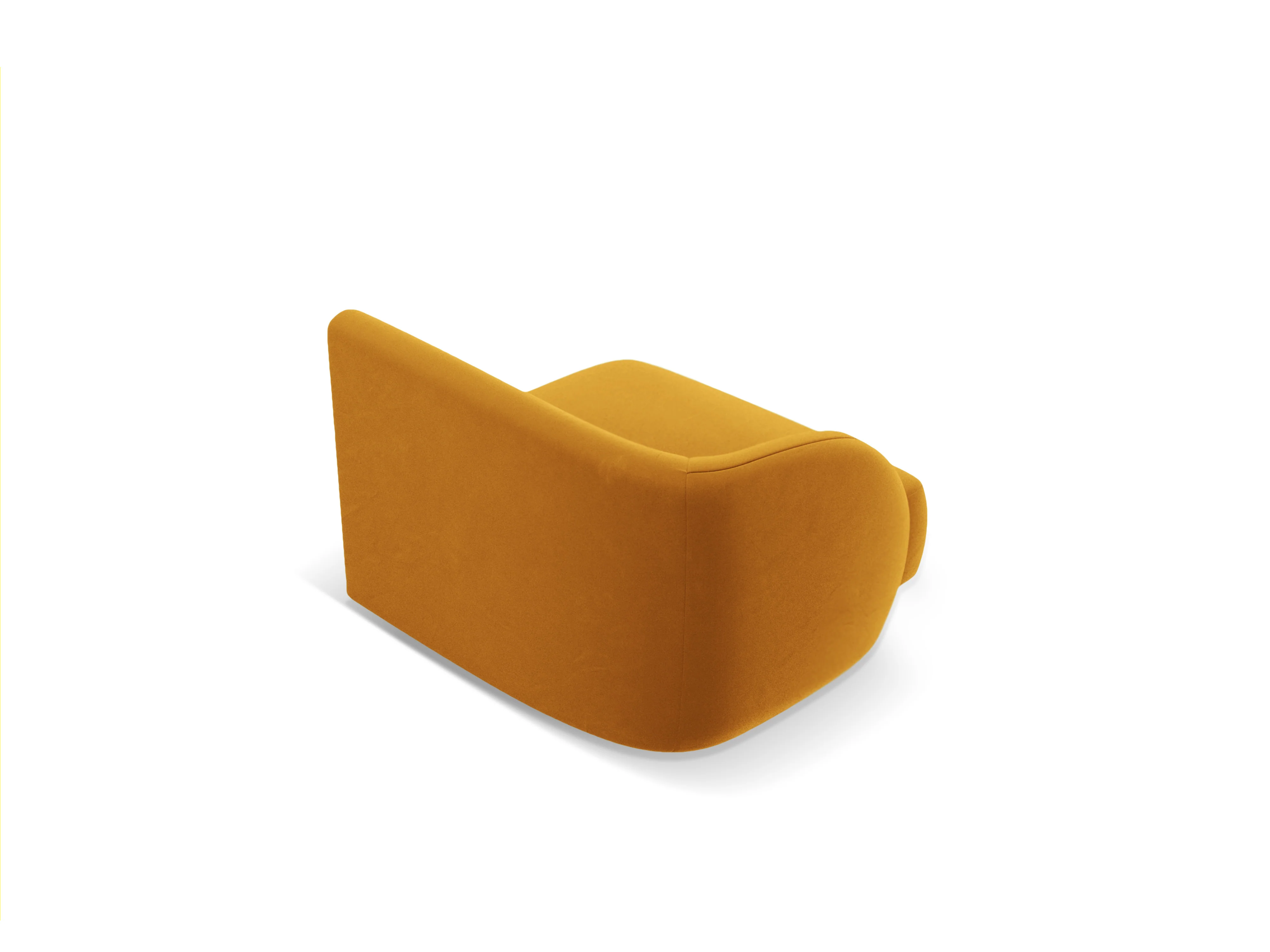 Sofa modułowa aksamitna MILEY - moduł lewostronny żółty - Image 4