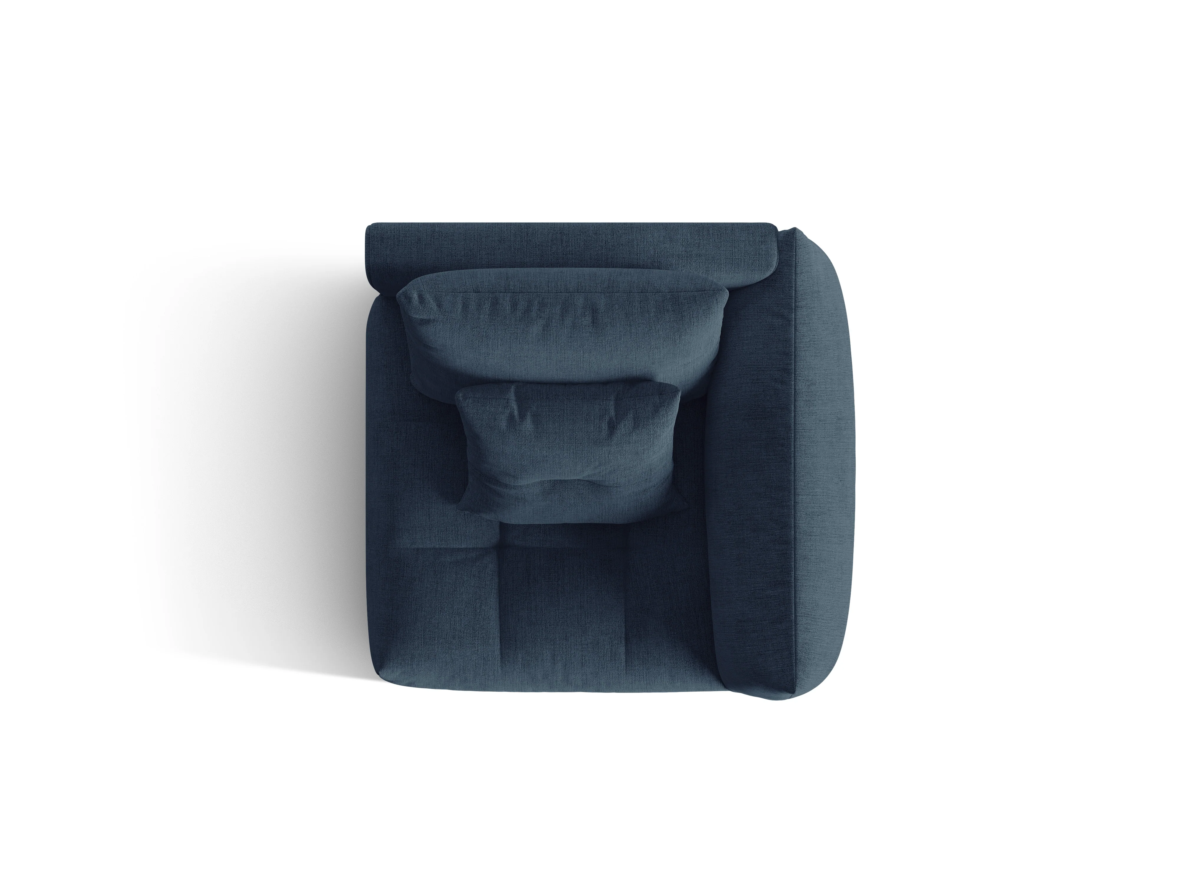 Sofa modułowa BLOOM - element prawostronny ciemnoniebieski szenil - Image 4