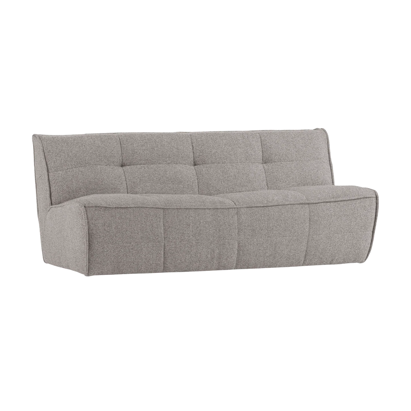Sofa CLUSTER - moduł 3-osobowy szary bouclé