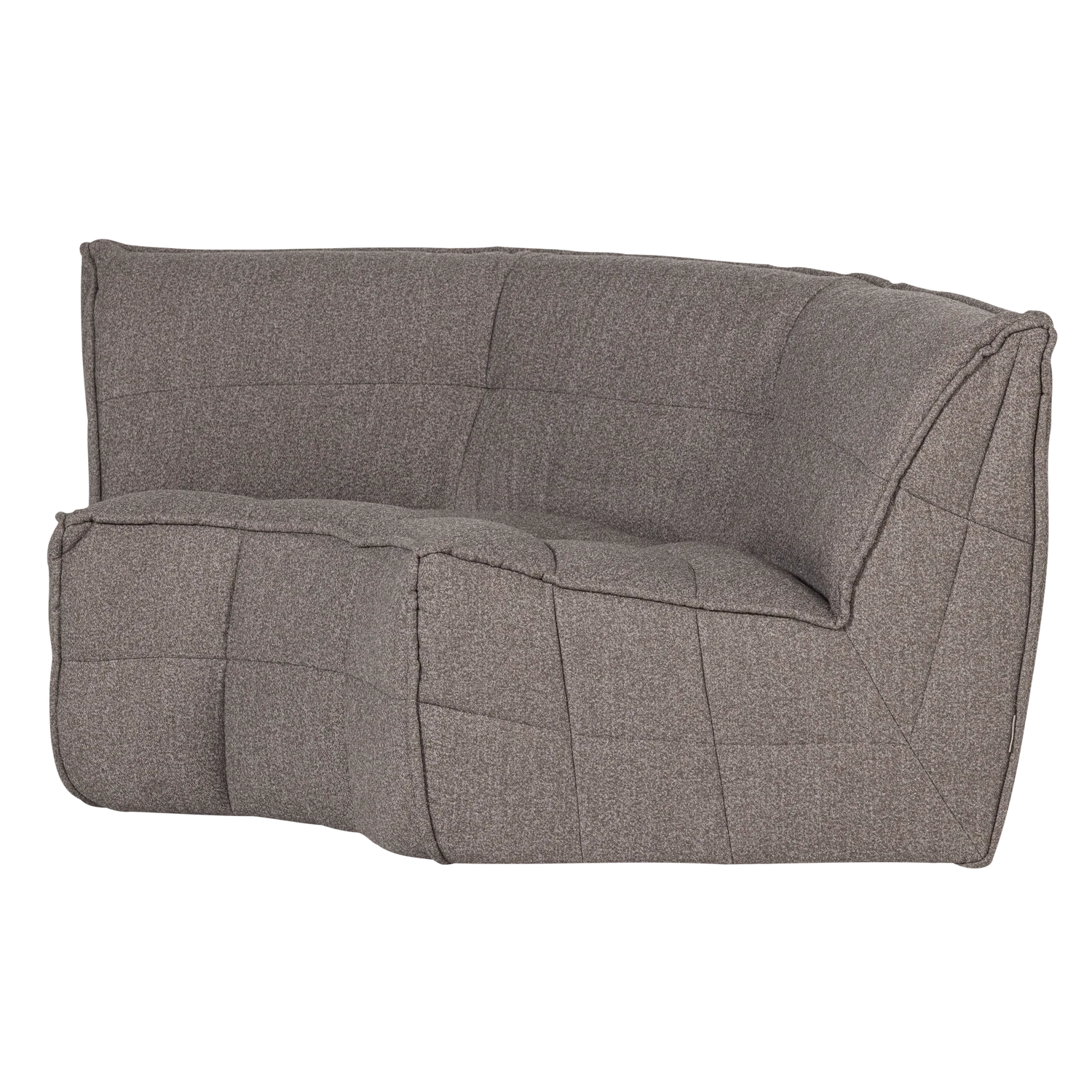 Sofa CLUSTER - moduł narożny szarobrązowy bouclé - Image 3