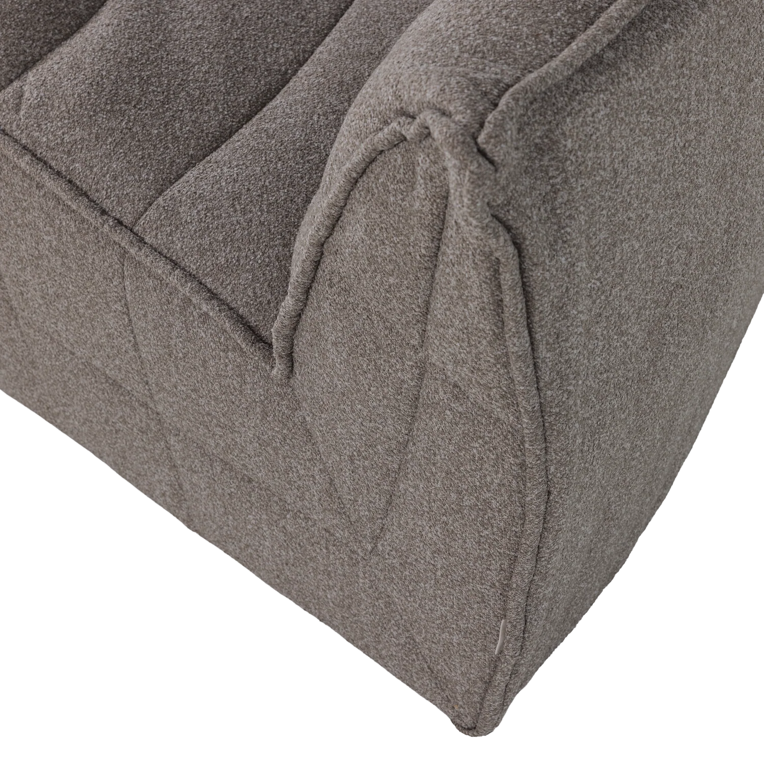 Sofa CLUSTER - moduł narożny szarobrązowy bouclé - Image 6