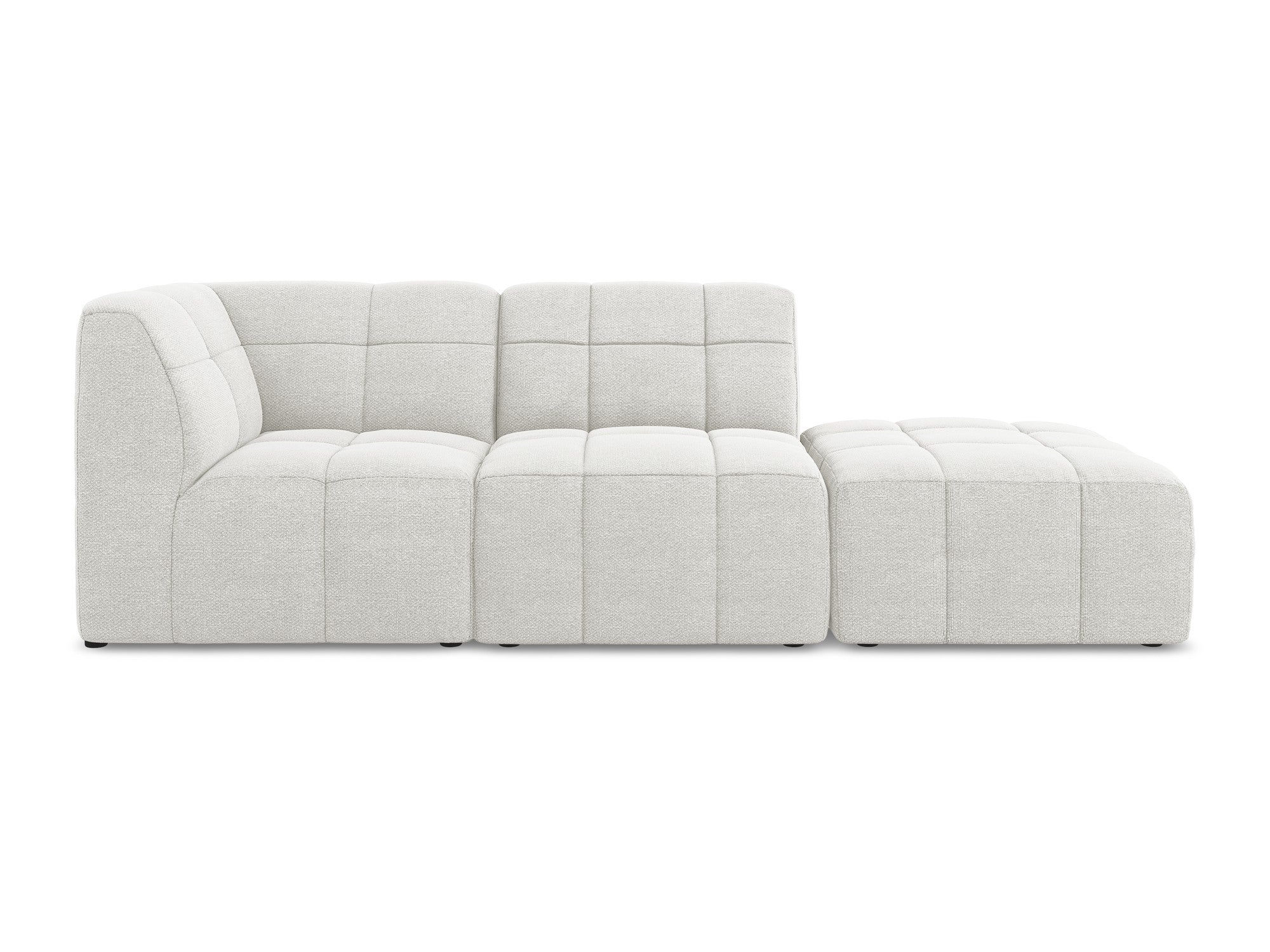 Sofa modułowa lewostronna otwarta 3-osobowa ALOHA biały boucle - Image 3
