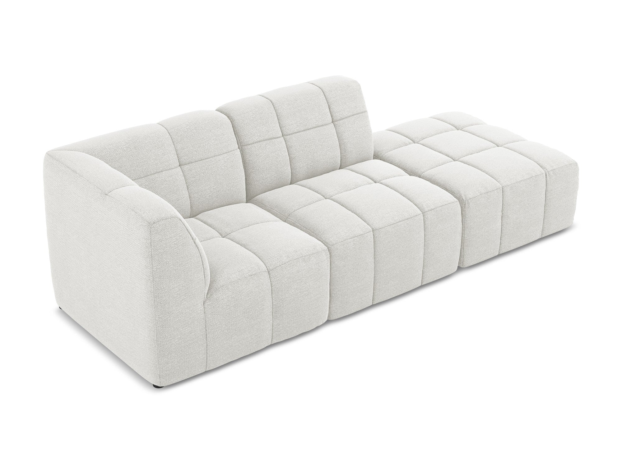 Sofa modułowa lewostronna otwarta 3-osobowa ALOHA biały boucle - Image 4