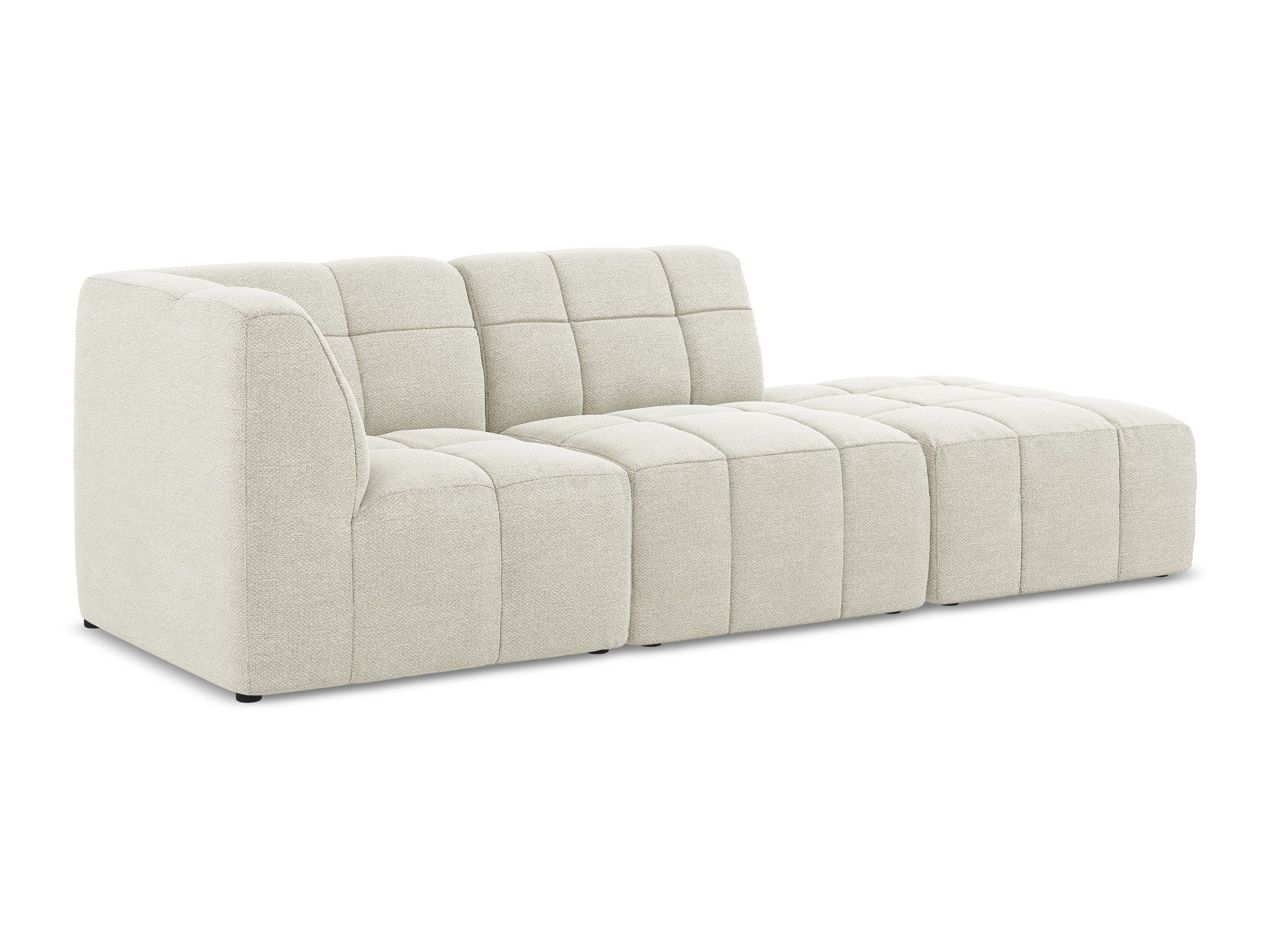 Sofa modułowa lewostronna otwarta 3-osobowa ALOHA piaskowy boucle