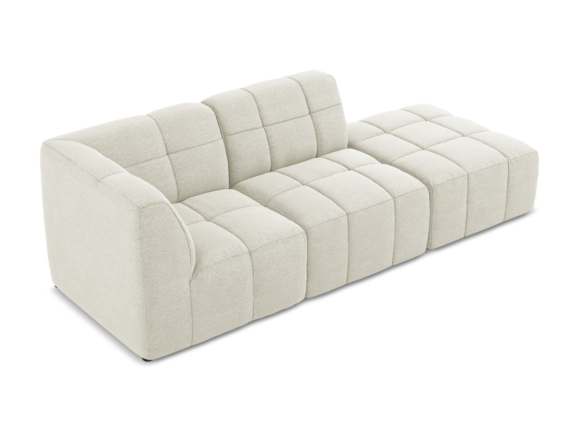 Sofa modułowa lewostronna otwarta 3-osobowa ALOHA piaskowy boucle - Image 4