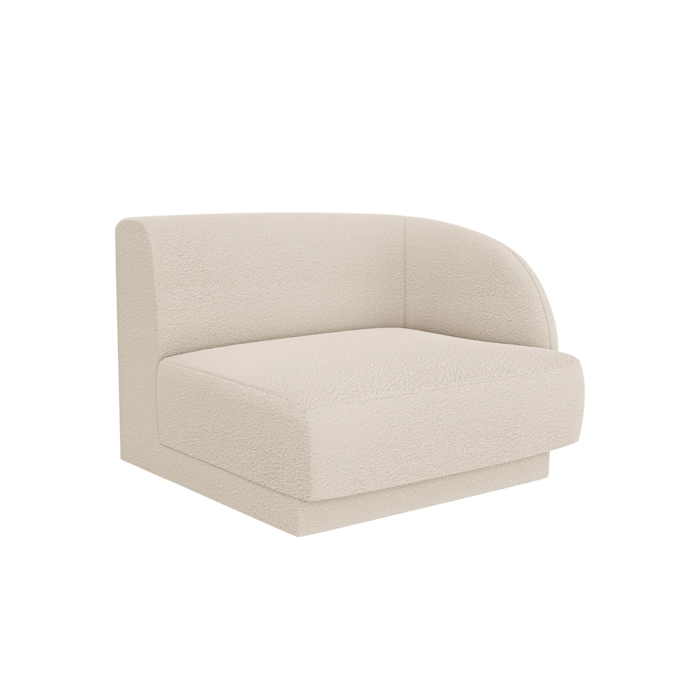 Sofa modułowa MILEY - moduł prawostronny beżowy boucle - Image 2