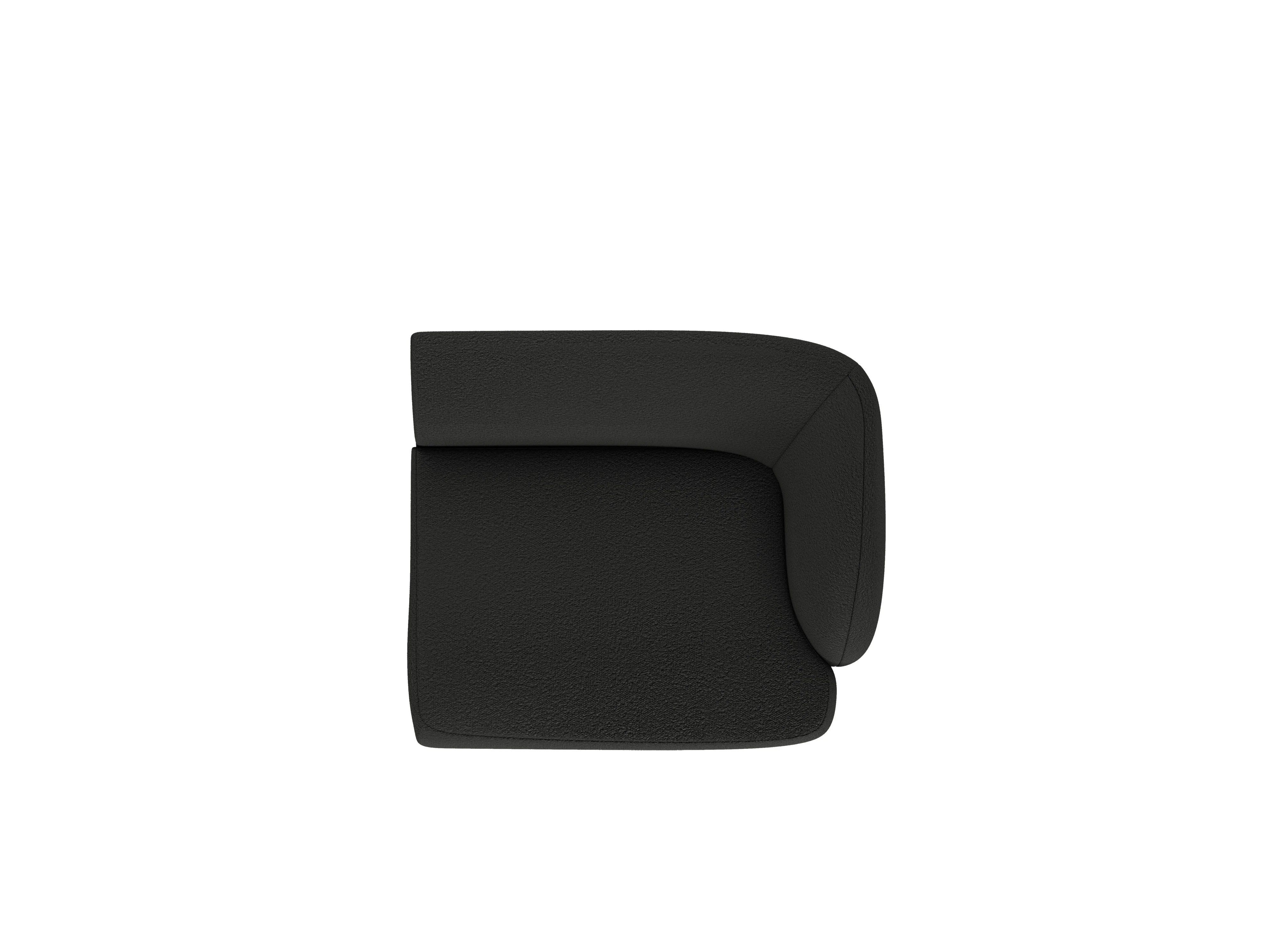 Sofa modułowa MILEY - moduł prawostronny czarny boucle - Image 4
