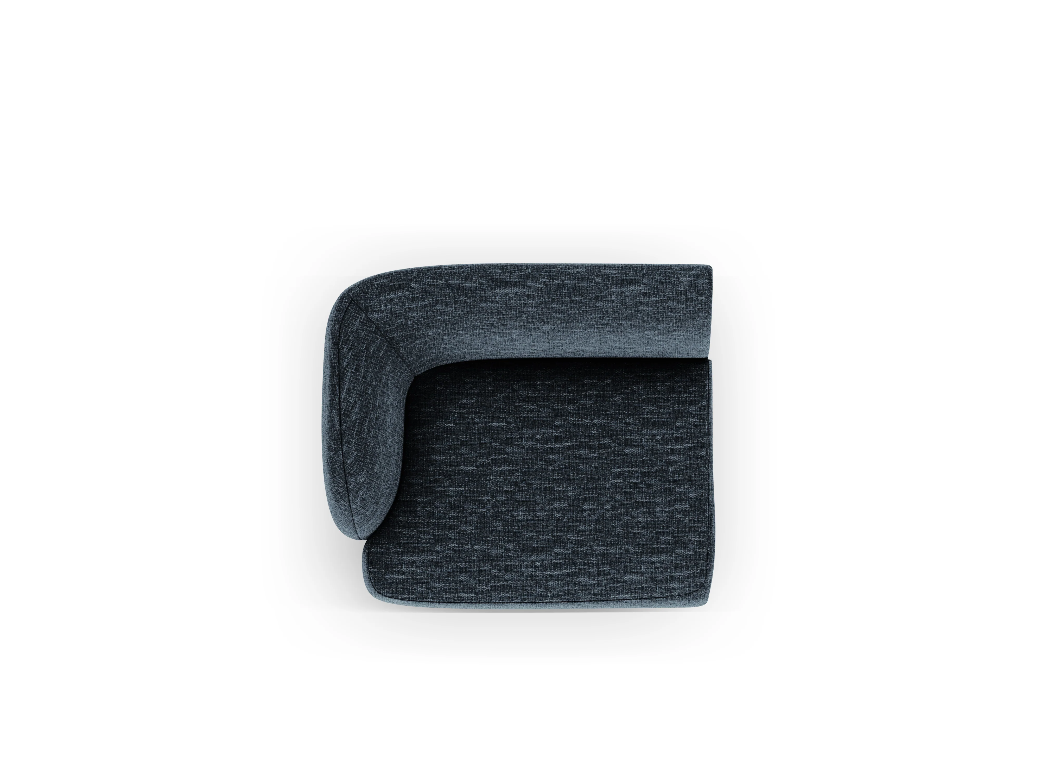 Sofa modułowa MILEY - moduł lewostronny granat królewski szenil jedwabisty - Image 3
