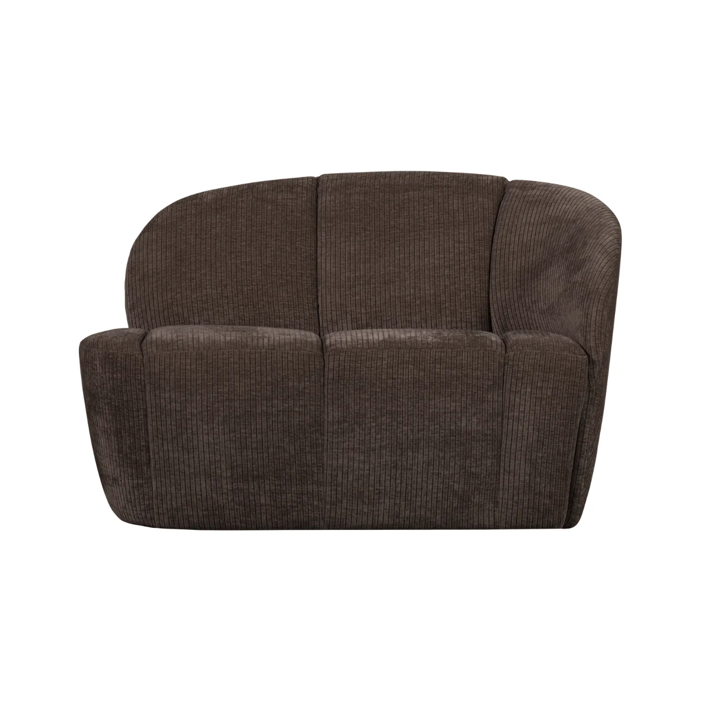Sofa prawostronna 2-osobowa MOJO ciemnobrązowy sztruks