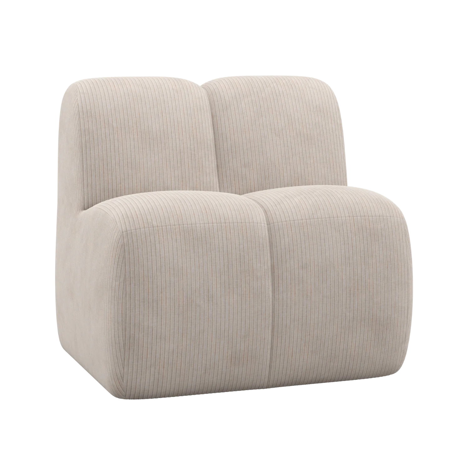 Fotel / moduł MOJO BENCH ecru sztruks