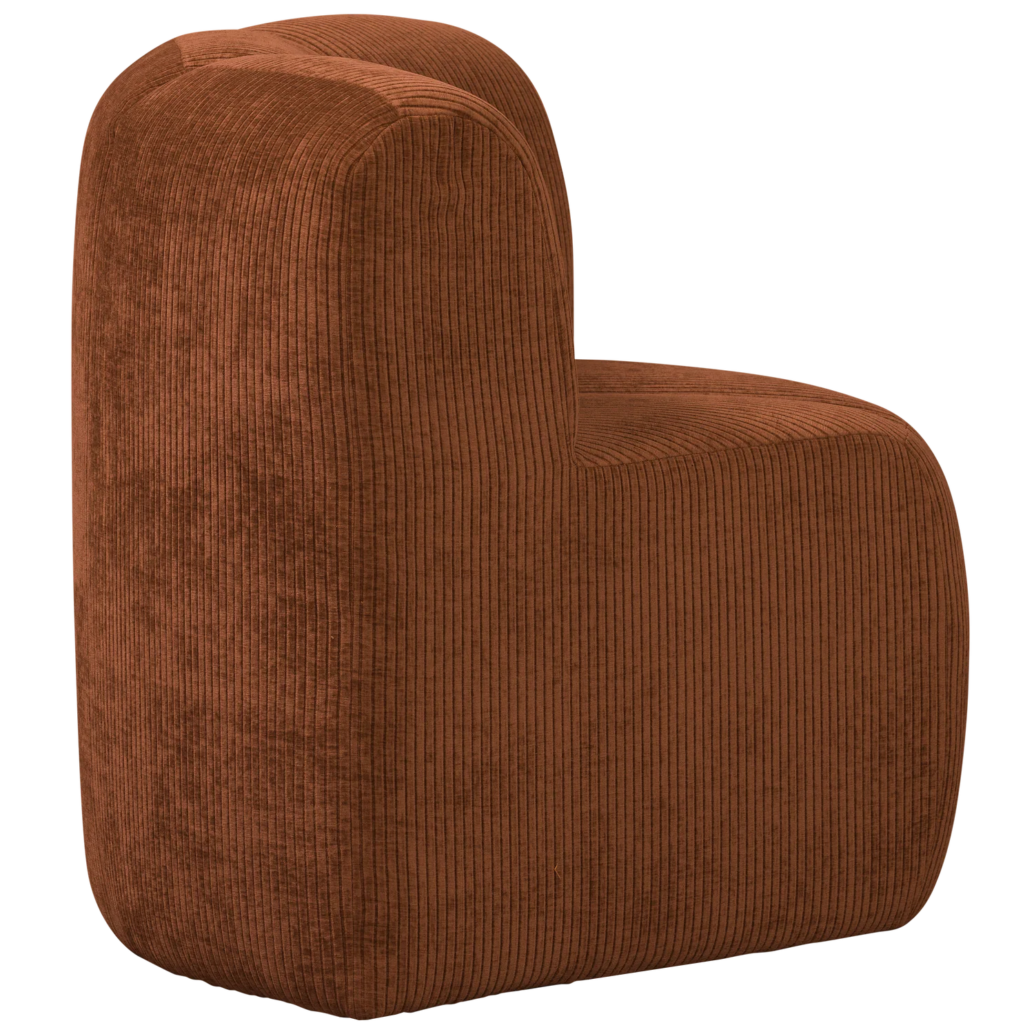 Sofa modułowa MOJO BENCH - element narożny rdzawy brązowy sztruks - Image 6