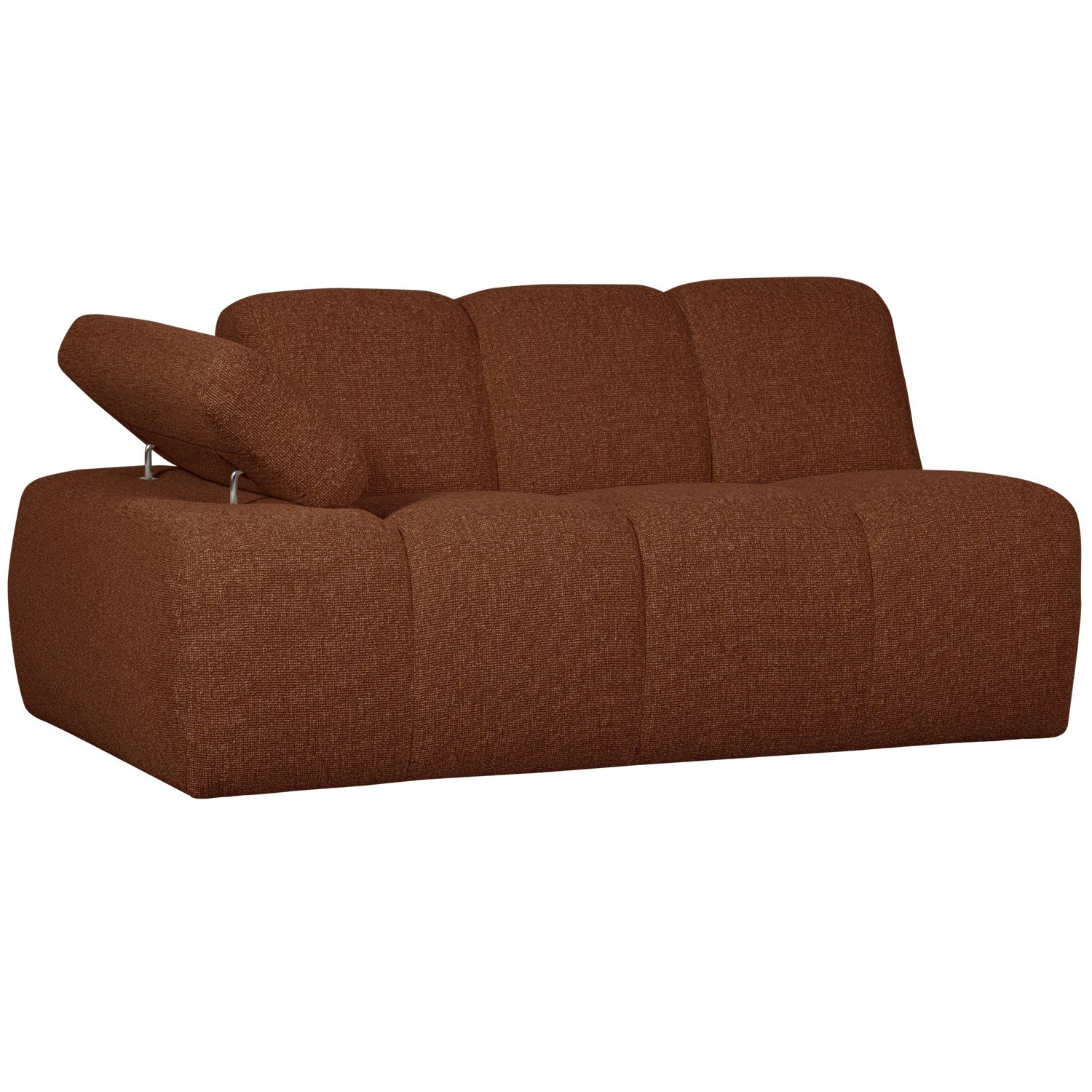 Sofa modułowa MOJO - element 1,5-osobowy lewostronny rdzawy brązowy bouclé - Image 7
