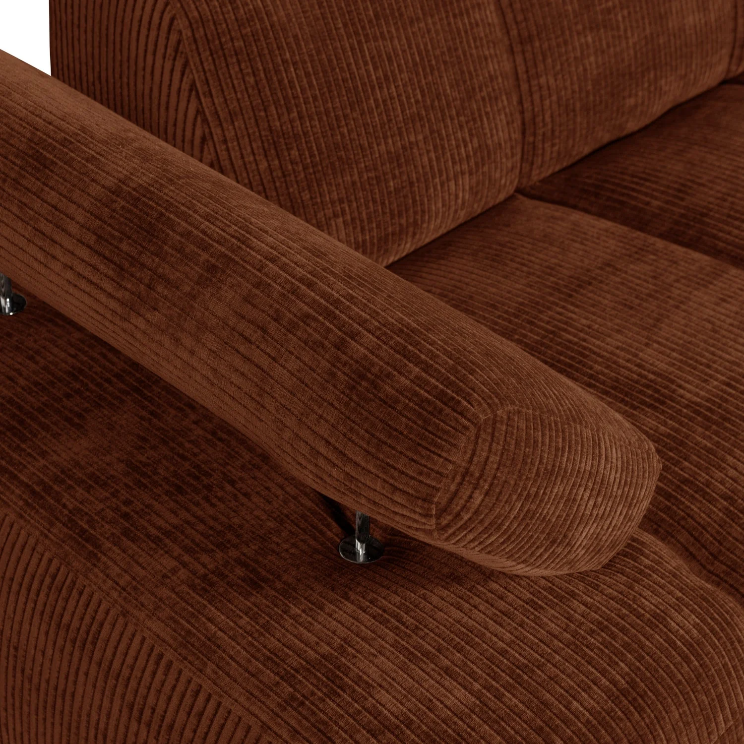 Sofa modułowa MOJO - element 1,5-osobowy lewostronny rdzawy brązowy sztruks - Image 3