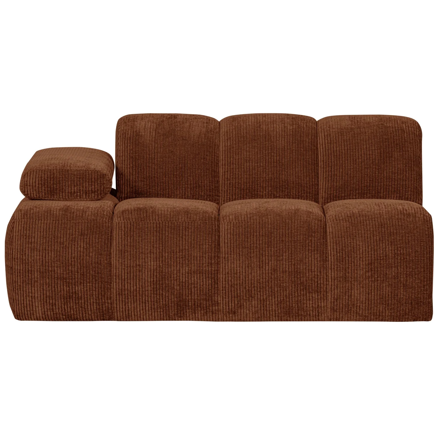Sofa modułowa MOJO - element 1,5-osobowy lewostronny rdzawy brązowy sztruks - Image 5